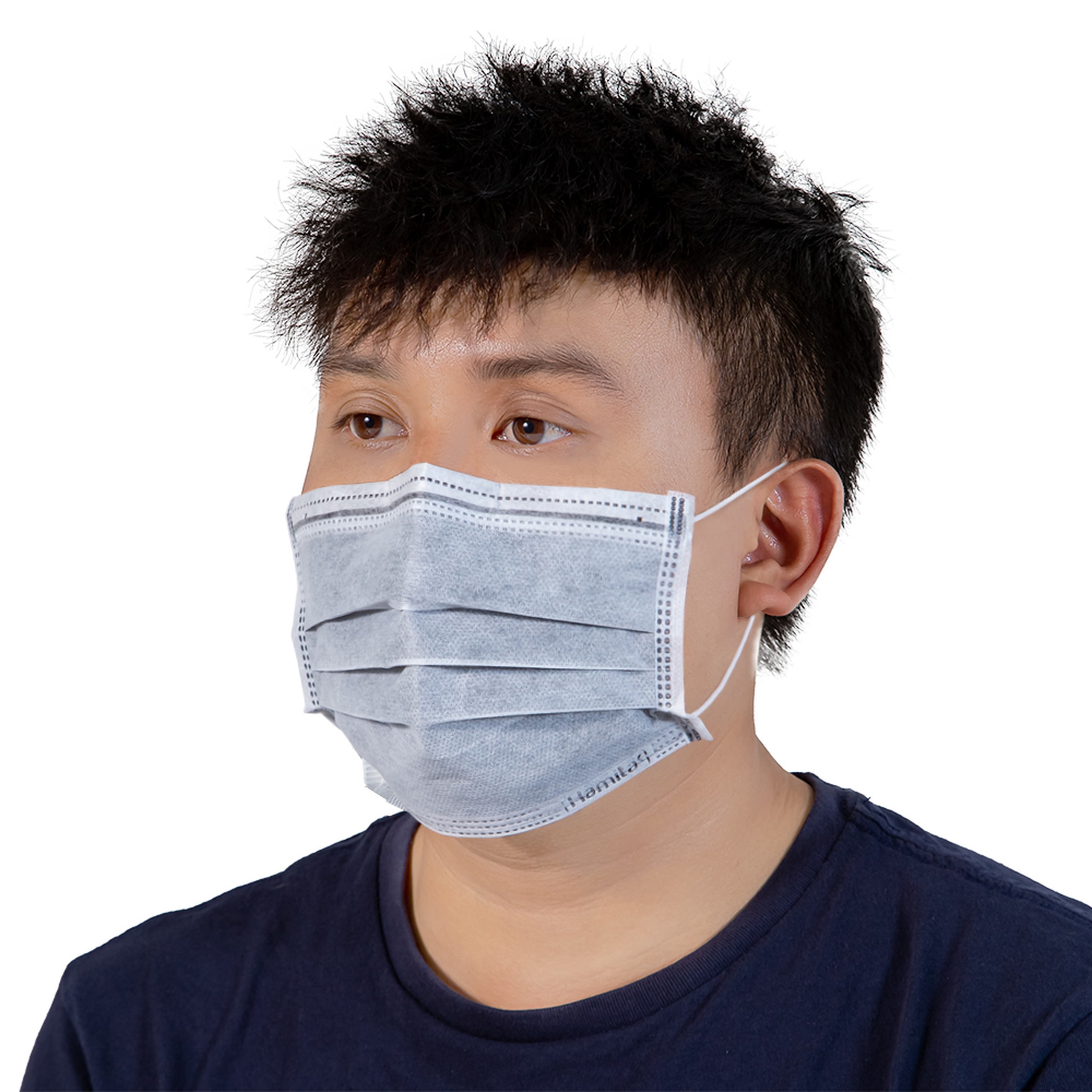 Khẩu trang 4 lớp than hoạt tính Hamita H80+ màu xám (50 cái) ngăn khói bụi, vi khuẩn và giọt bắn