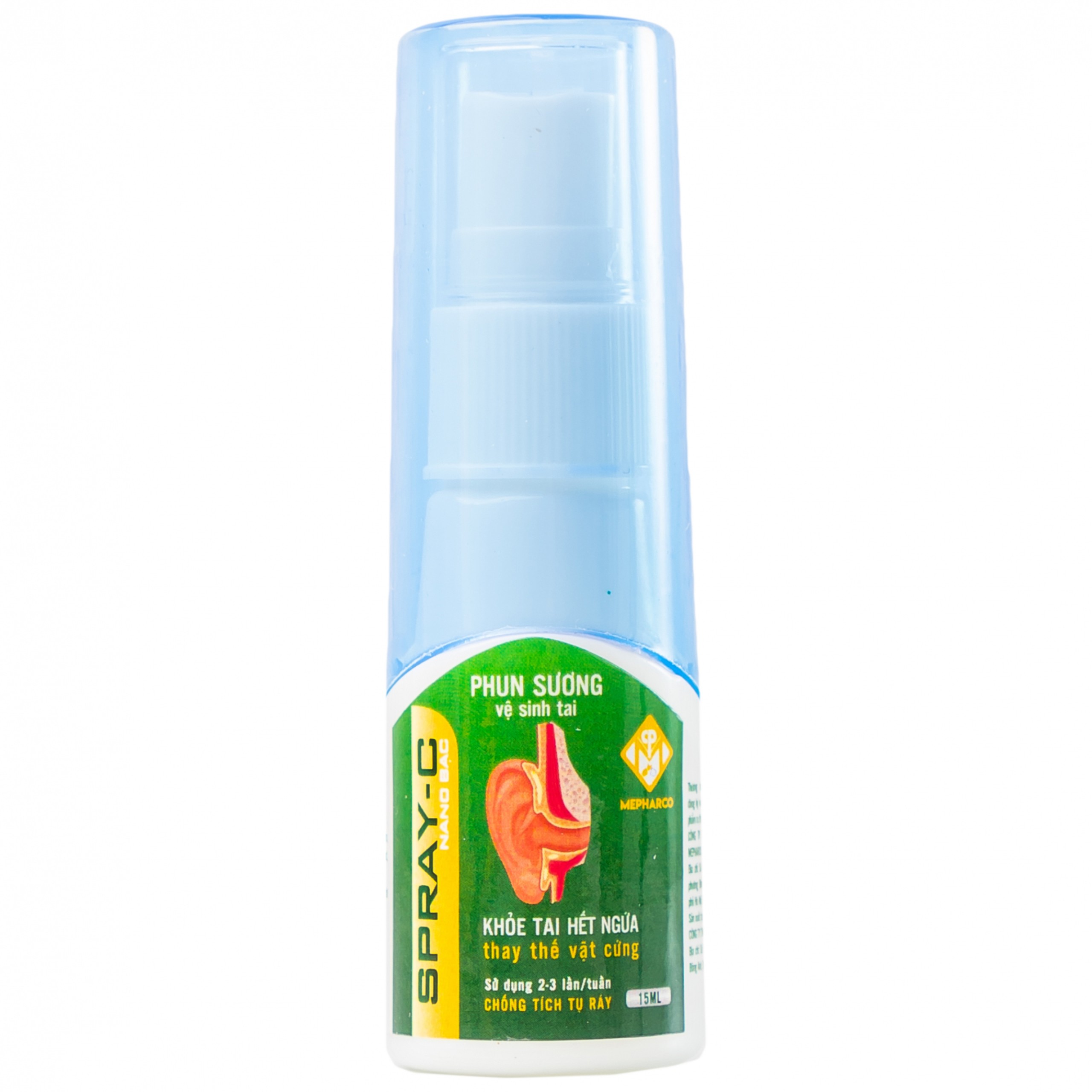 Xịt tai Spray C nano bạc 15ml giúp làm sạch ráy tai