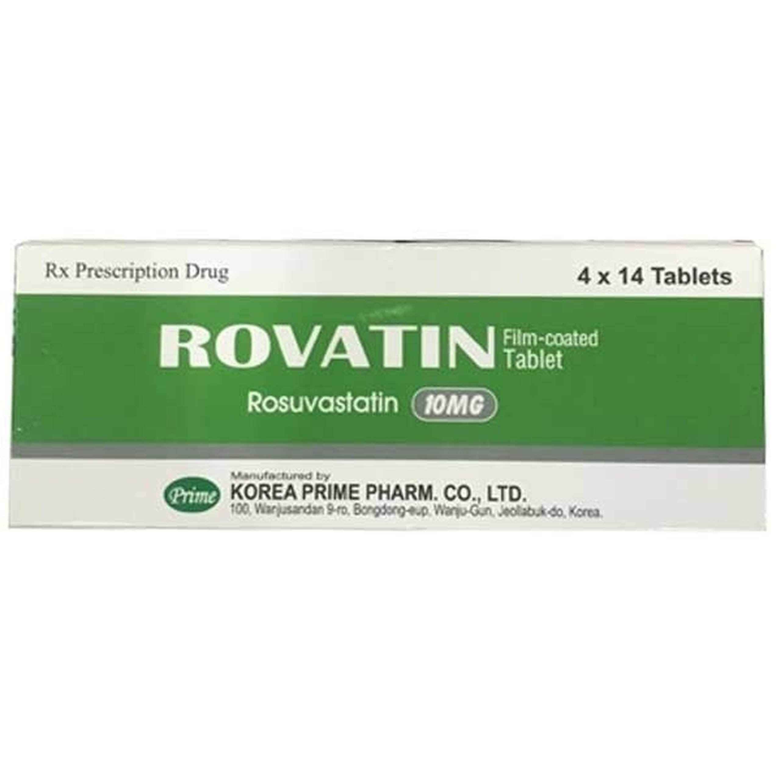 Thuốc Rovatin Korea Prime Pharm giảm lượng cholesterol toàn phần, LDL-cholesterol (4 vỉ x 14 viên)
