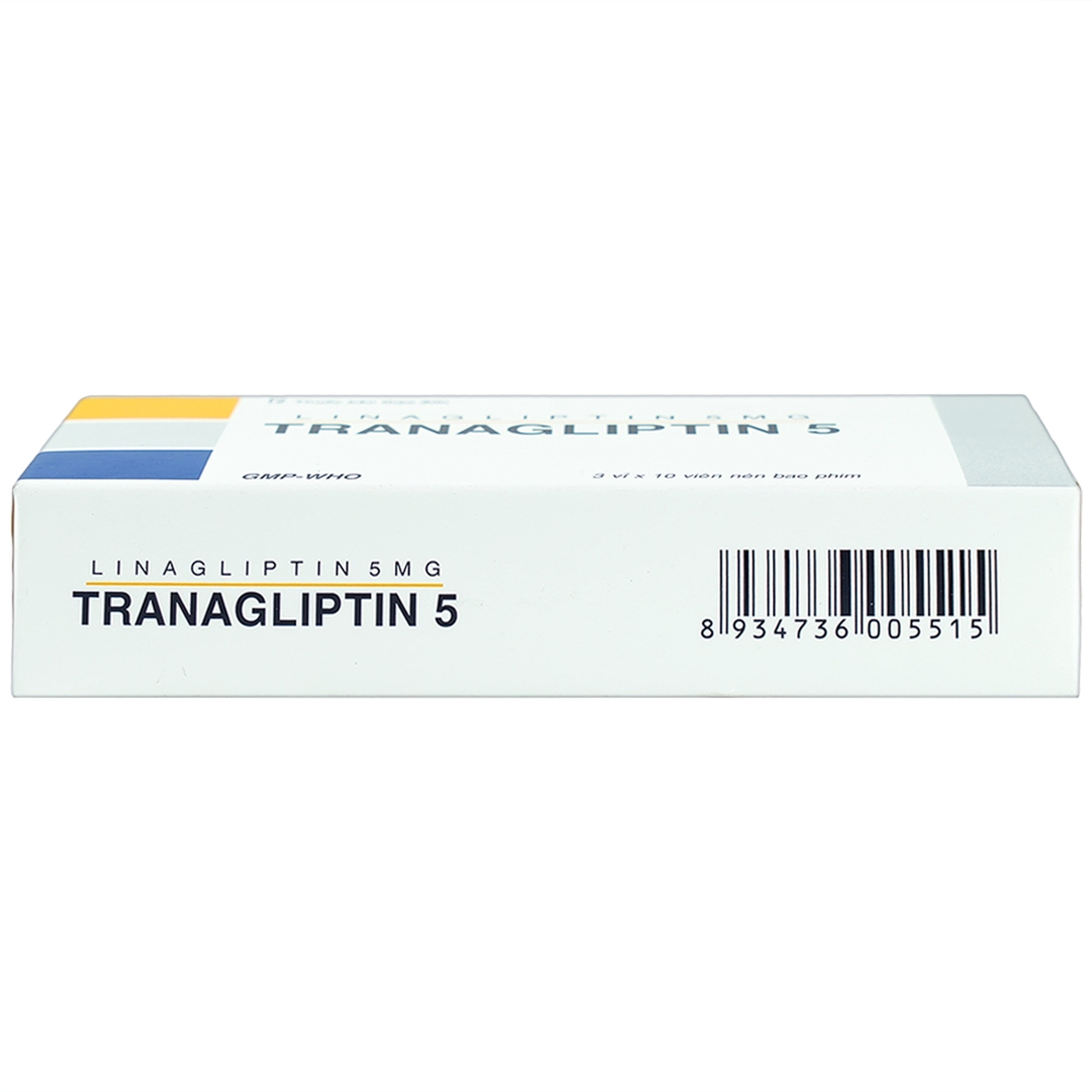 Thuốc Tranagliptin 5 Tipharco điều trị đái tháo đường típ 2 (3 vỉ x 10 viên) 