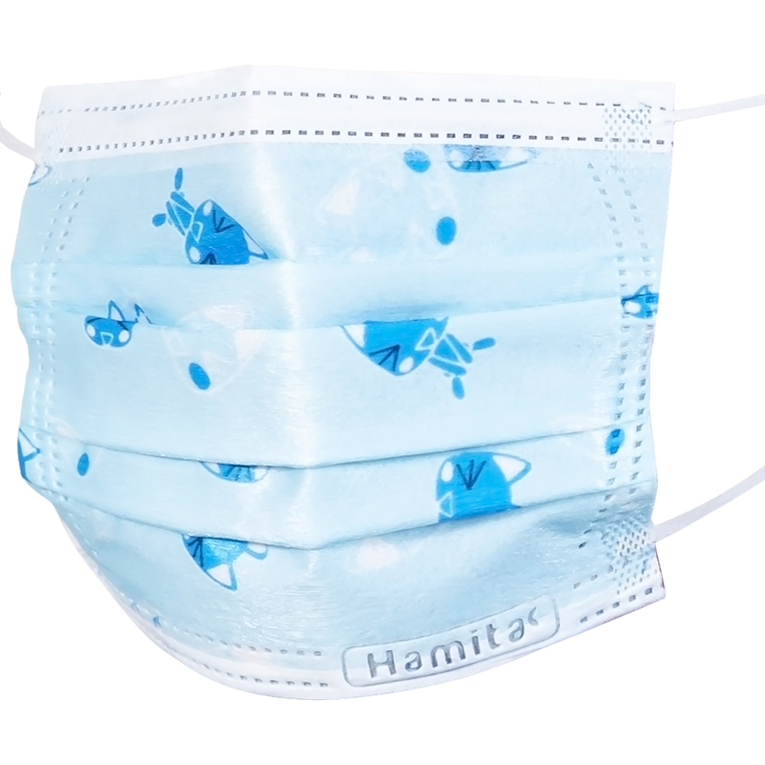 Khẩu trang trẻ em 3 lớp Hamita (50 cái) ngăn khói bụi, vi khuẩn và giọt bắn