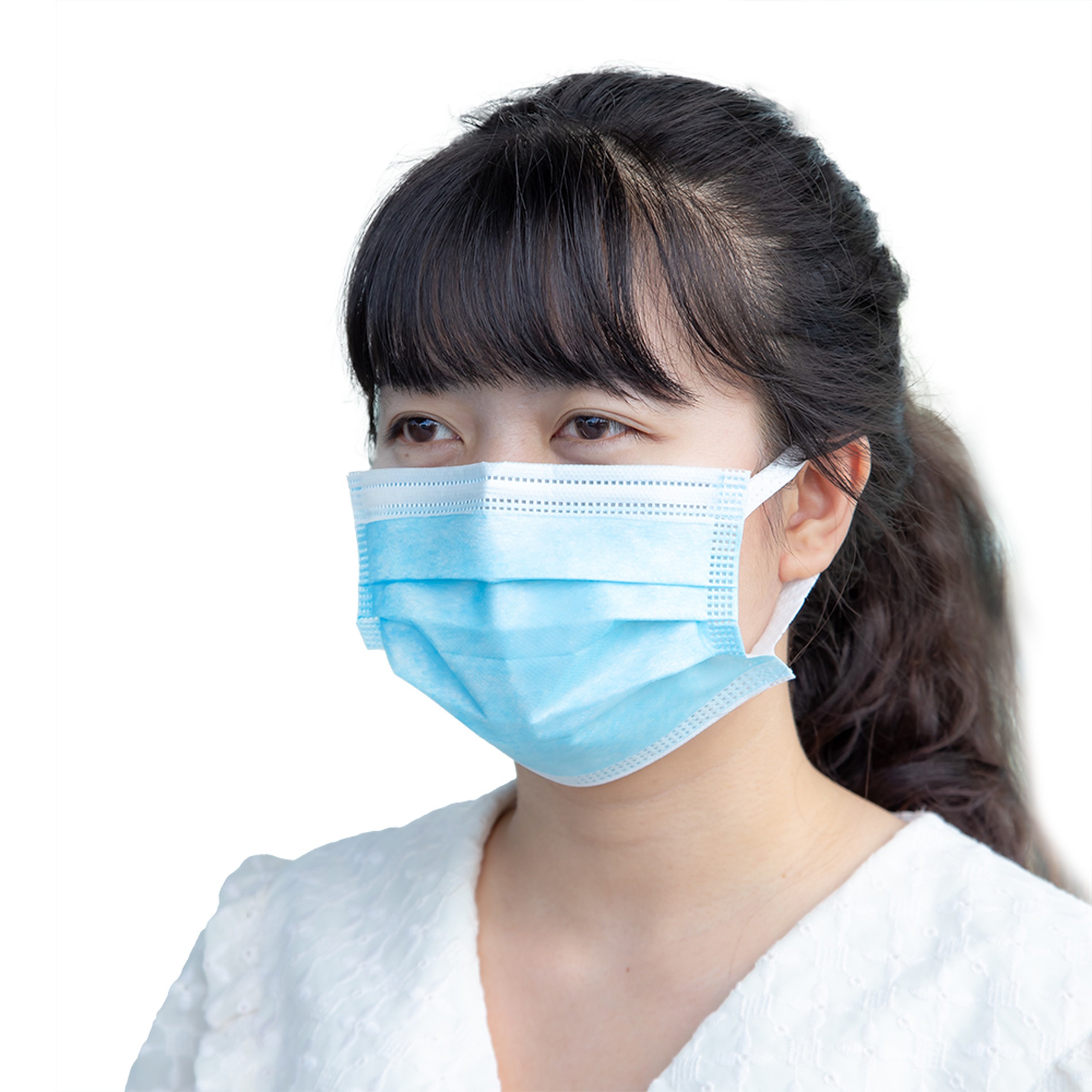 Khẩu trang 3 lớp Naturecare màu xanh (50 cái) ngăn khói bụi, vi khuẩn