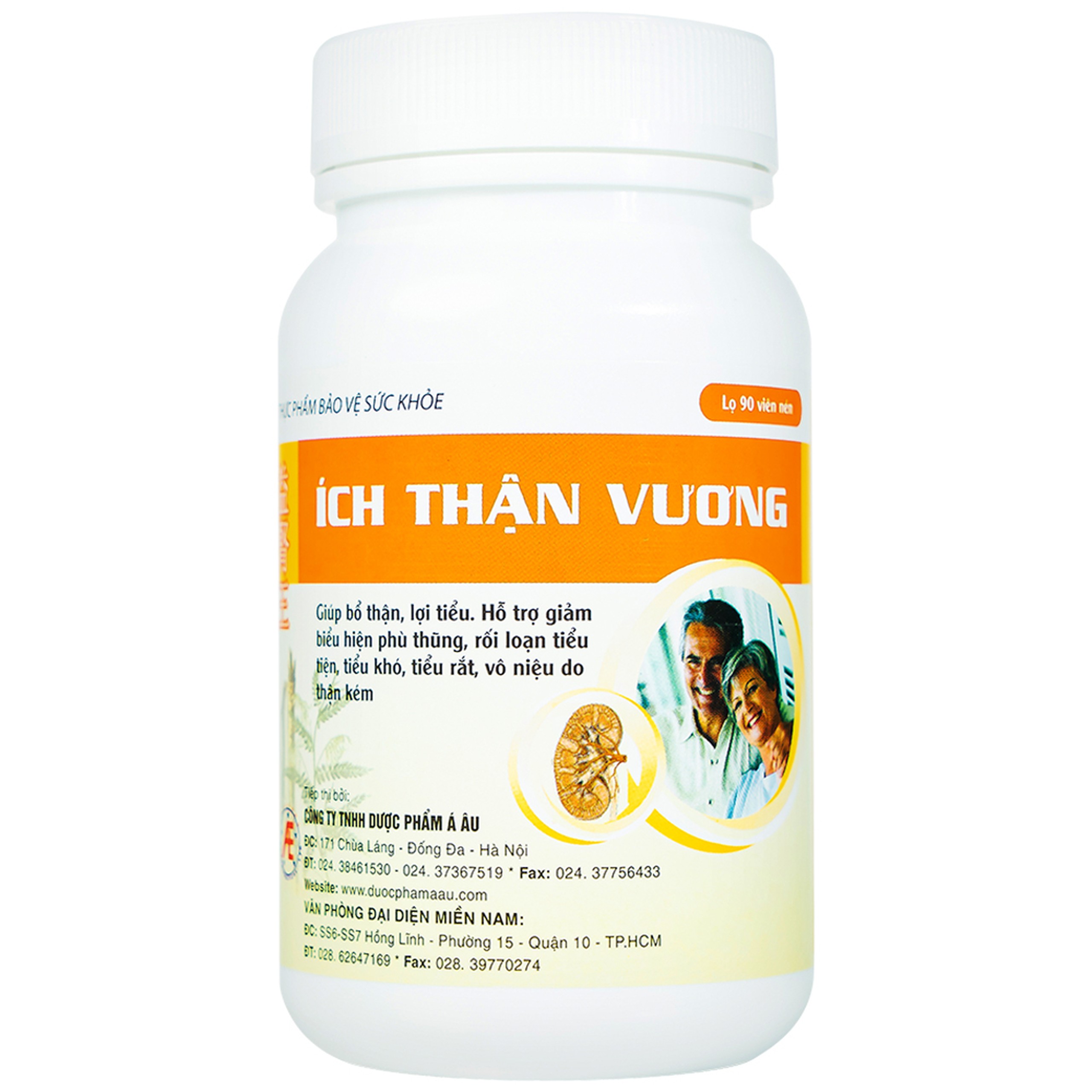 Viên uống Ích Thận Vương Á Âu giúp bổ thận, lợi tiểu (2 lọ x 90 viên)