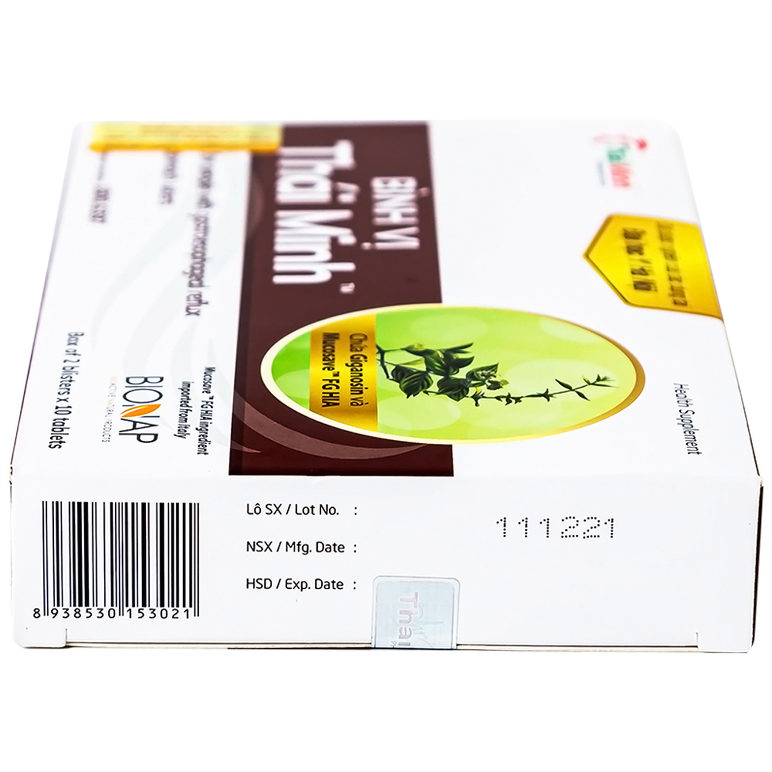 Viên uống Bình Vị Thái Minh hỗ trợ giảm acid dịch vị, giúp bảo vệ niêm mạc dạ dày (2 vỉ x 10 viên)