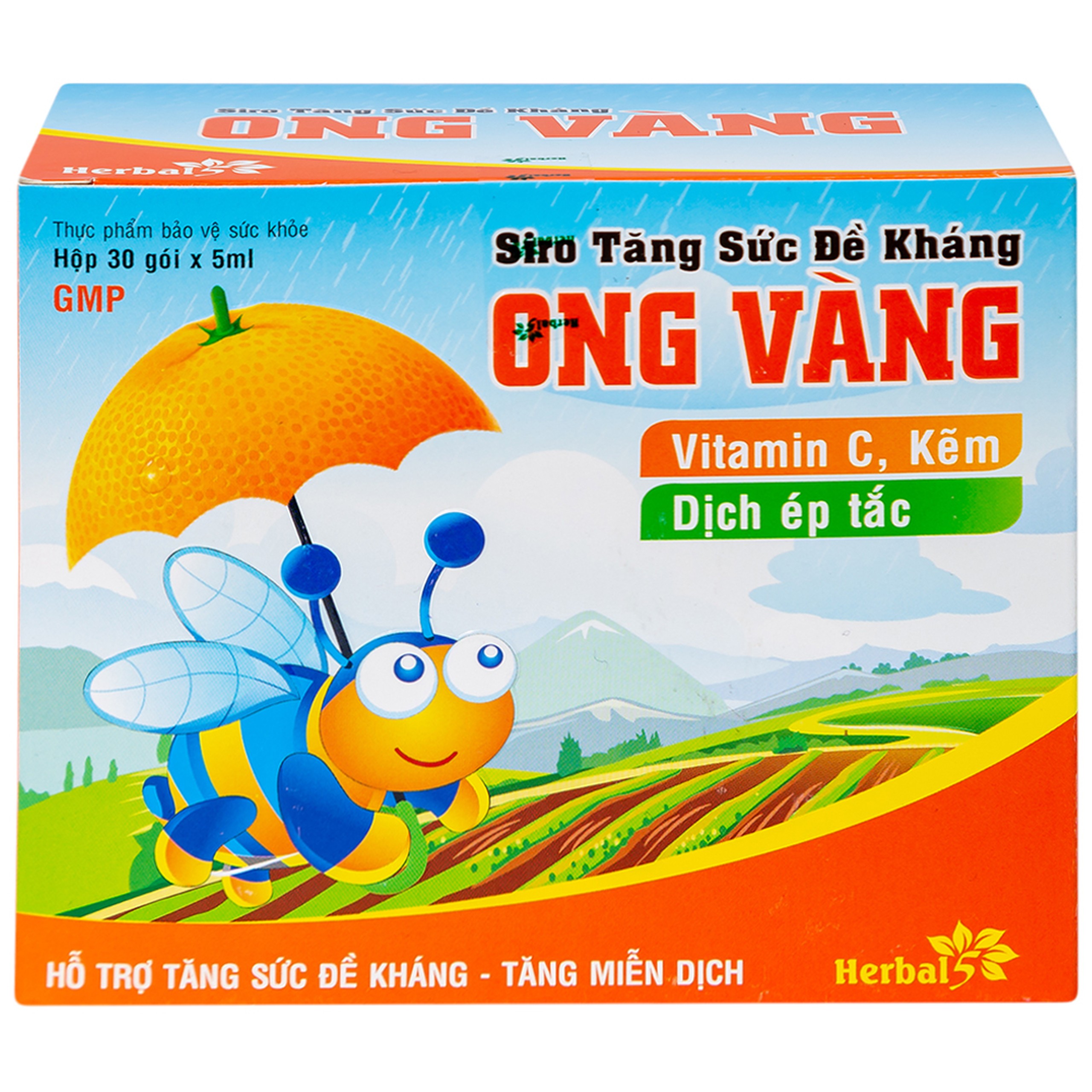 Siro Ong Vàng tăng hỗ trợ tăng sức đề kháng, tăng miễn dịch (30 gói x 5ml)