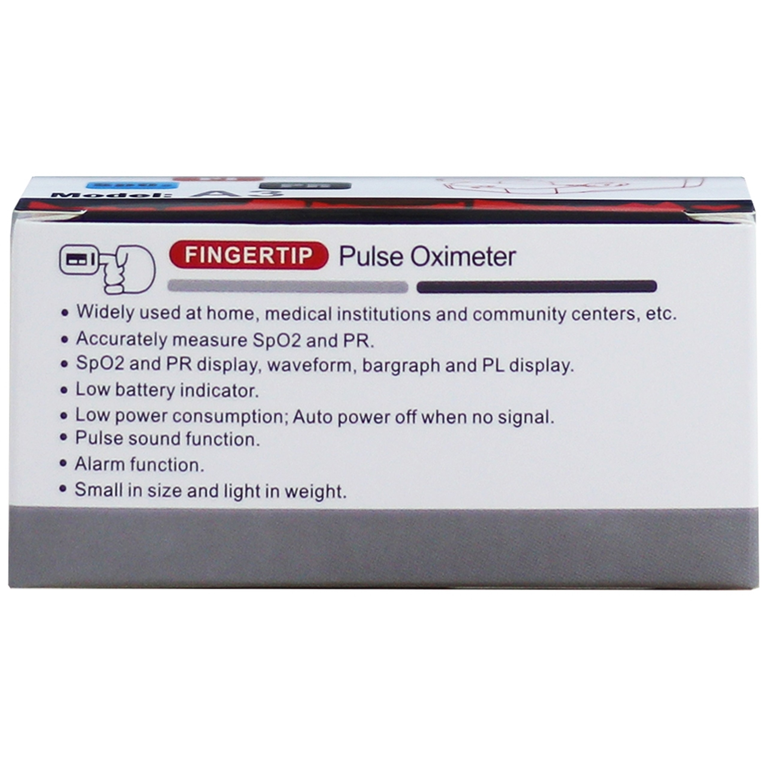 Máy đo nồng độ oxy trong máu SPO2 Fingertip Pulse Oximeter Oromi A3