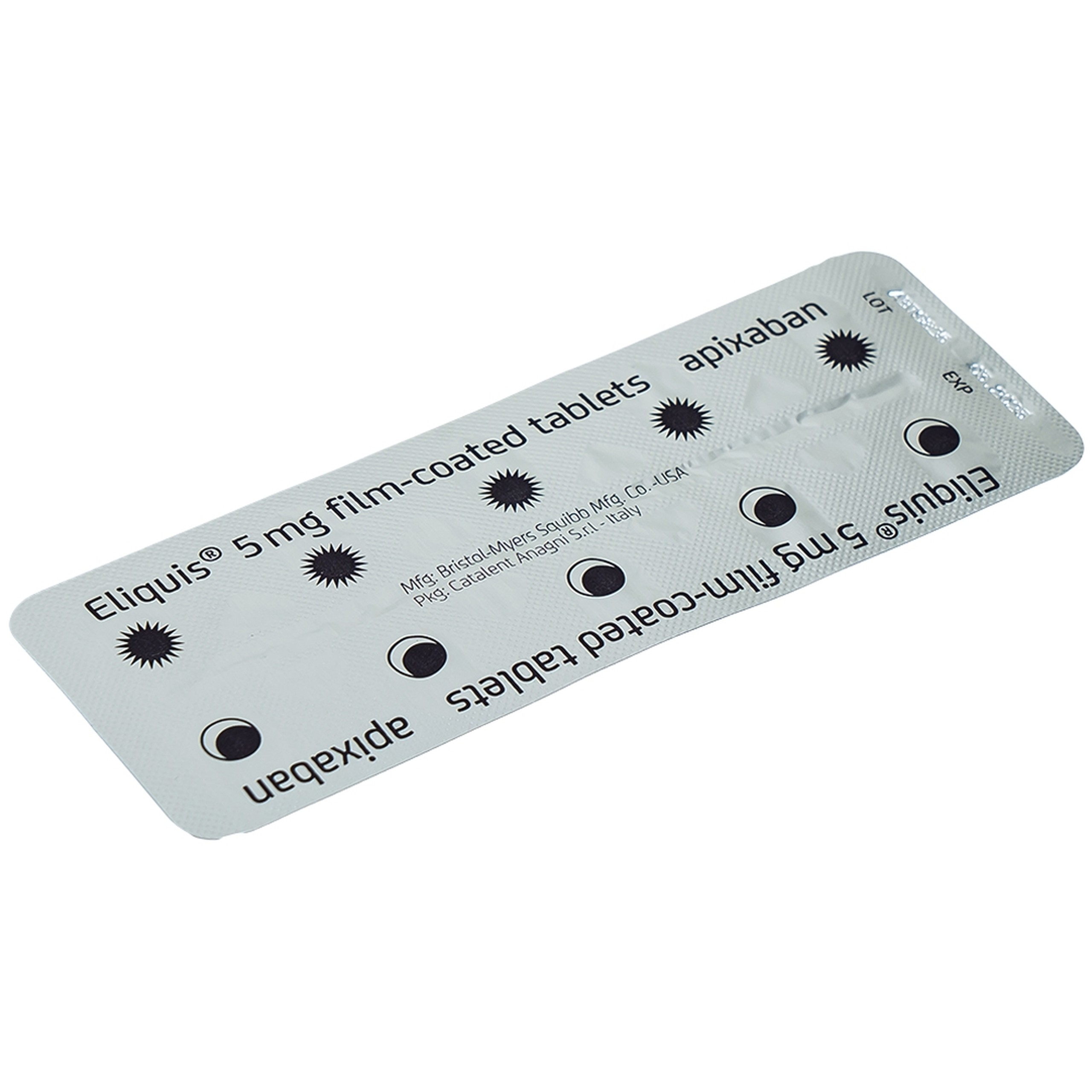 Thuốc Eliquis 5mg Pfizer phòng ngừa biến cố thuyên tắc huyết khối tĩnh mạch, đột quỵ (20 viên)