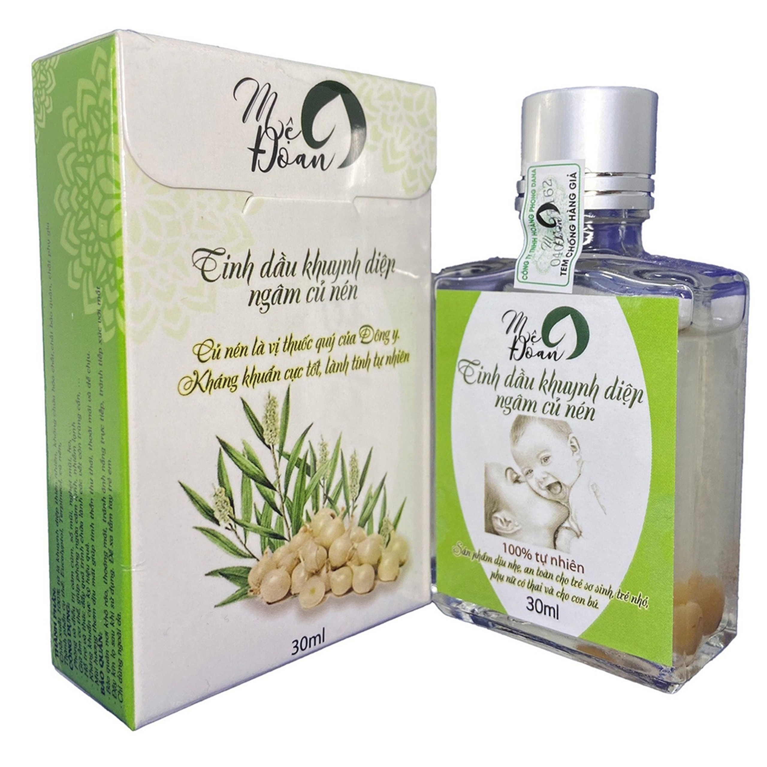 Tinh dầu khuynh diệp ngâm củ nén Mệ Đoan hỗ trợ phòng ngừa và cải thiện sổ mũi, ngạt mũi (30ml)