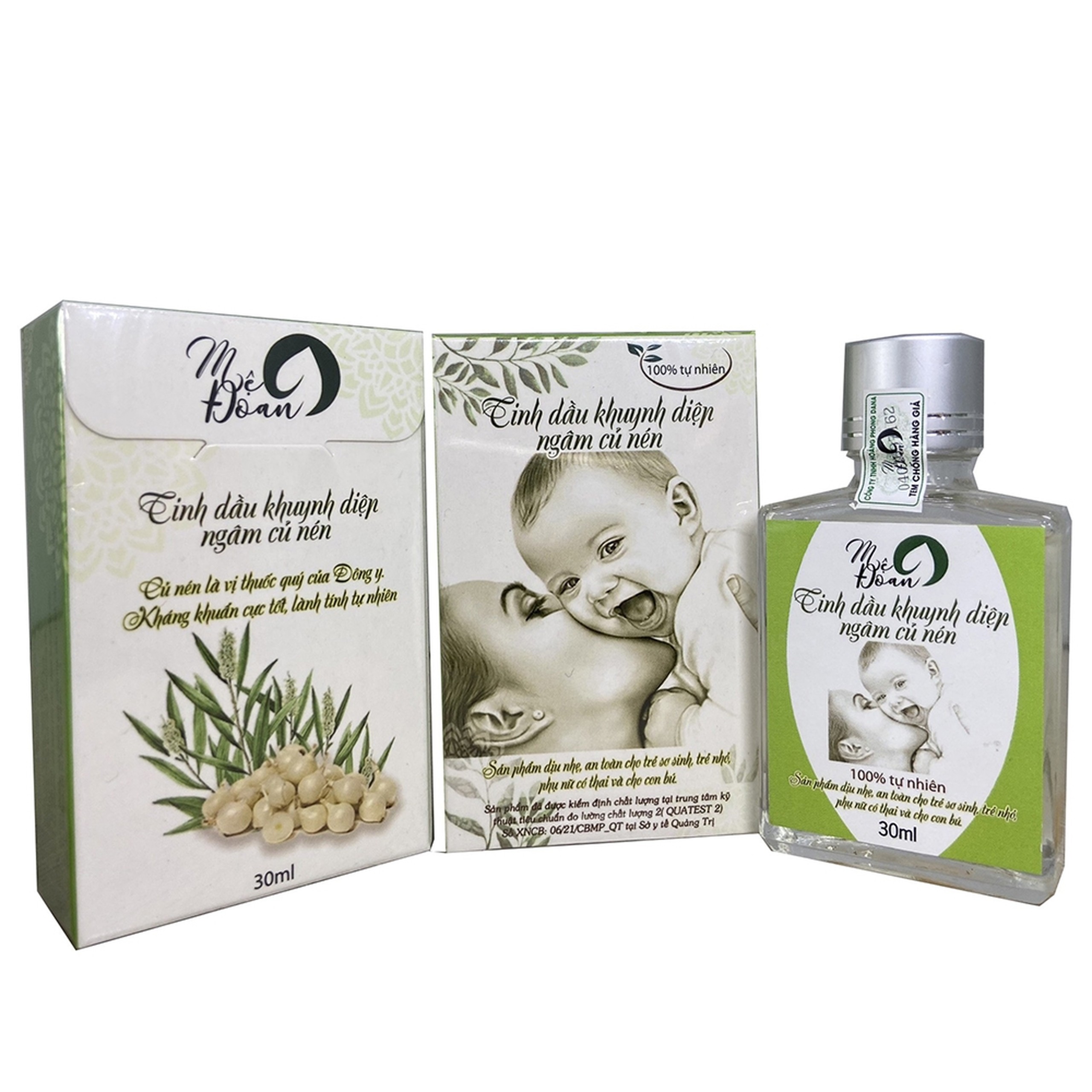 Tinh dầu khuynh diệp ngâm củ nén Mệ Đoan hỗ trợ phòng ngừa và cải thiện sổ mũi, ngạt mũi (30ml)