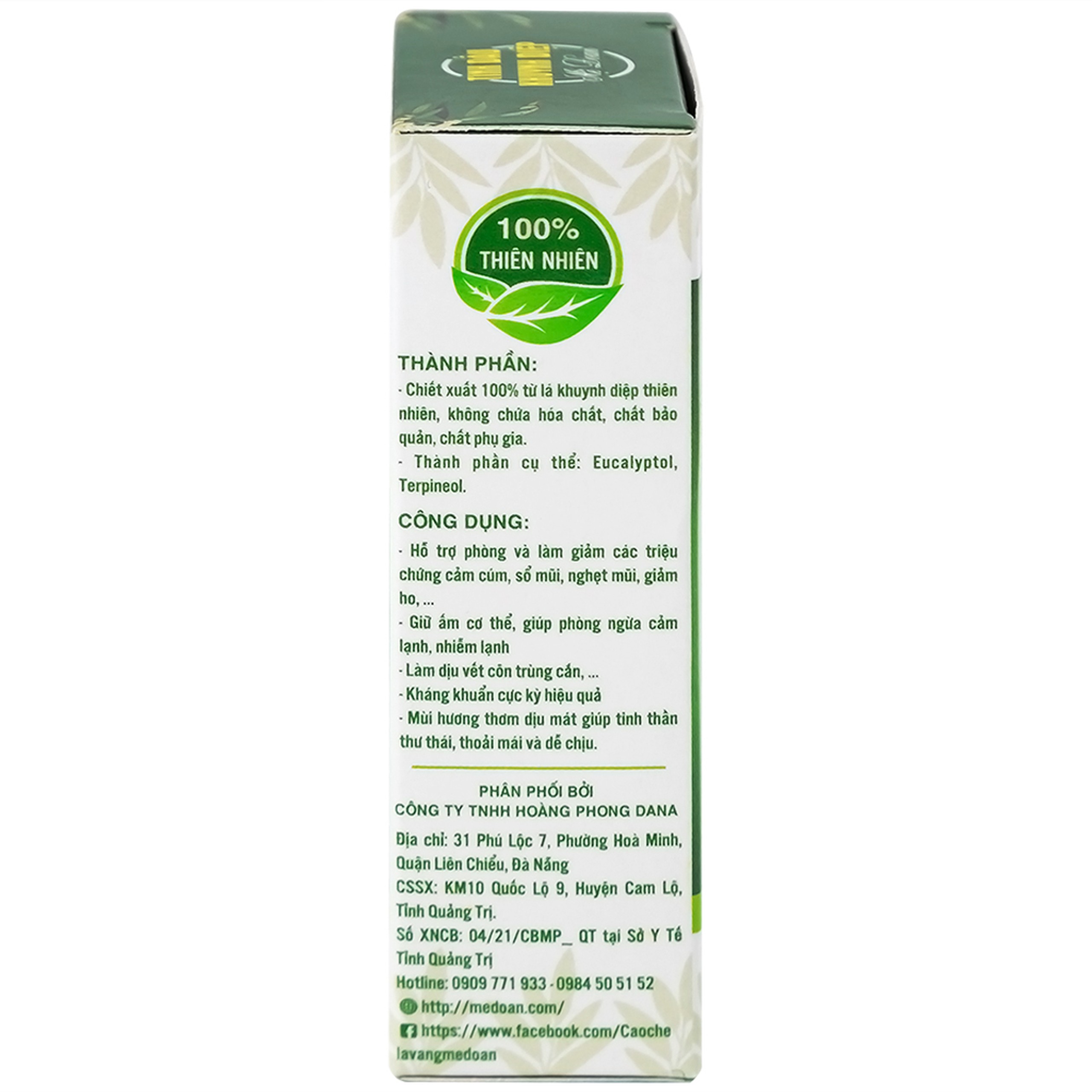 Tinh dầu khuynh diệp Mệ Đoan giúp giảm cảm giác đau, chống viêm (30ml)