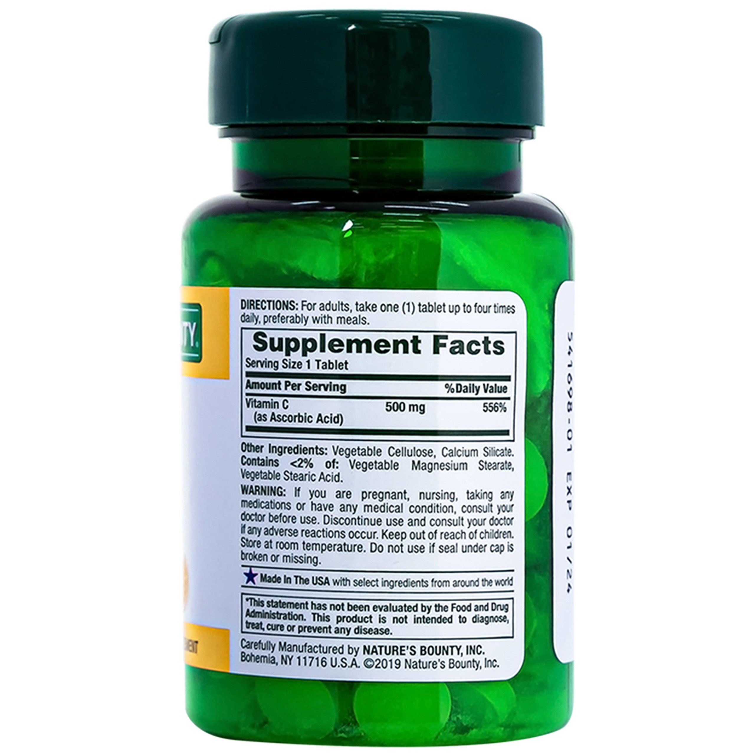 Viên uống C 500mg Nature's Bounty bổ sung vitamin C, tăng cường sức đề kháng (100 viên)