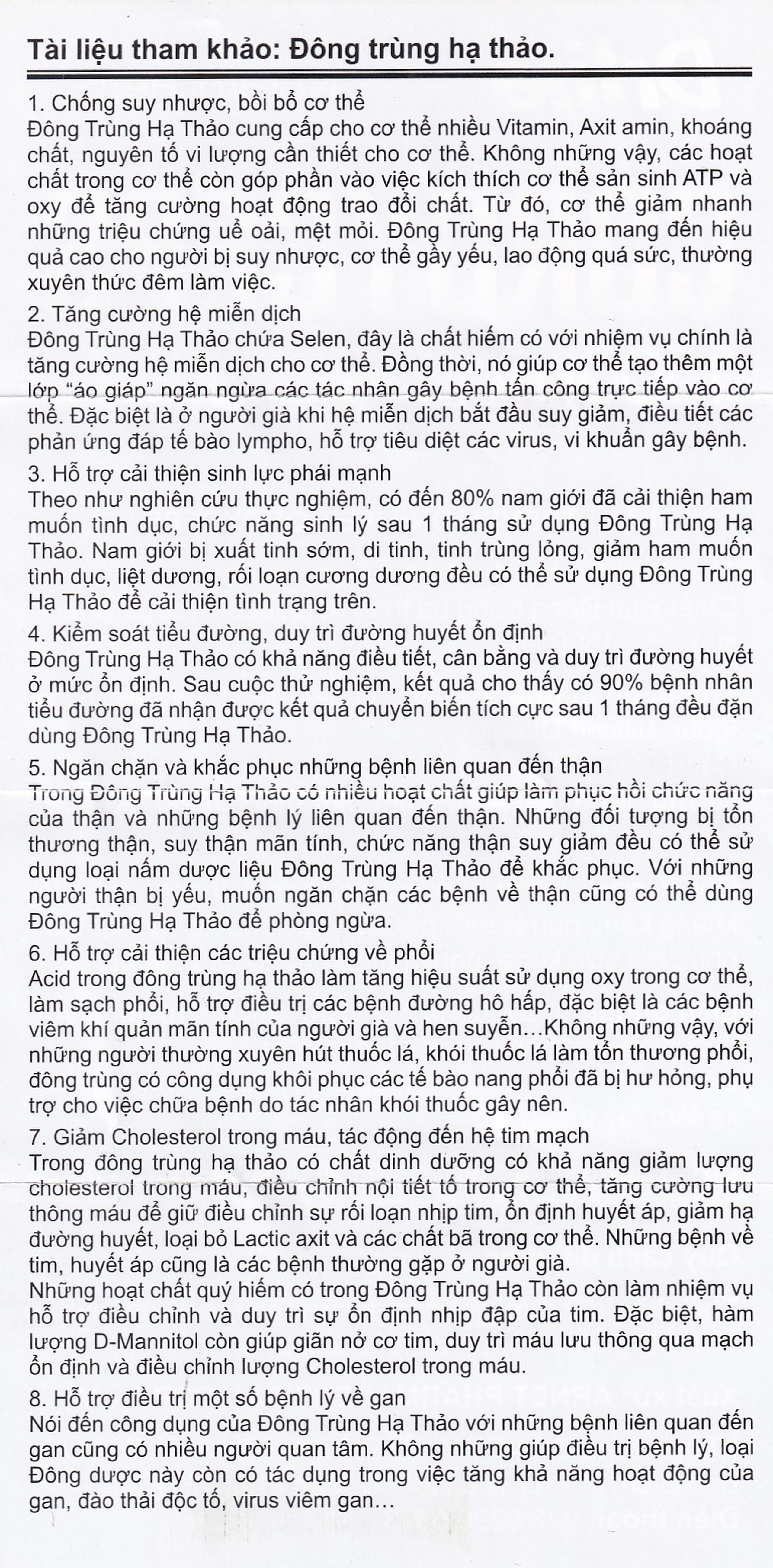 Viên uống Đông Trùng Hạ Thảo tăng cường sức đề kháng, giảm mệt mỏi DrLife Cordyceps 1500mg (60 viên)