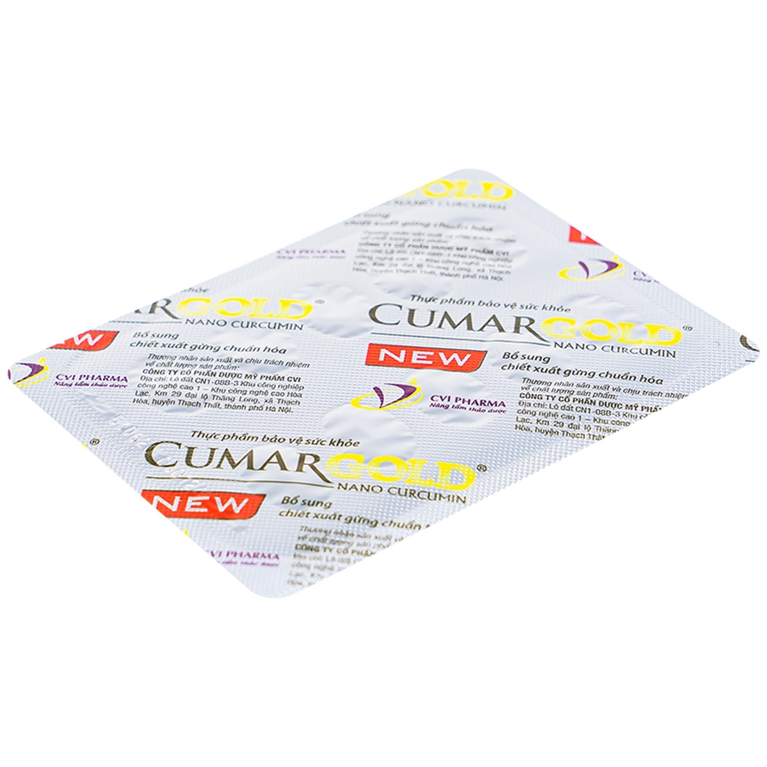 Viên hỗ trợ bảo vệ niêm mạc dạ dày CumarGold Nano Curcumin New CVI (4 vỉ x 10 viên)
