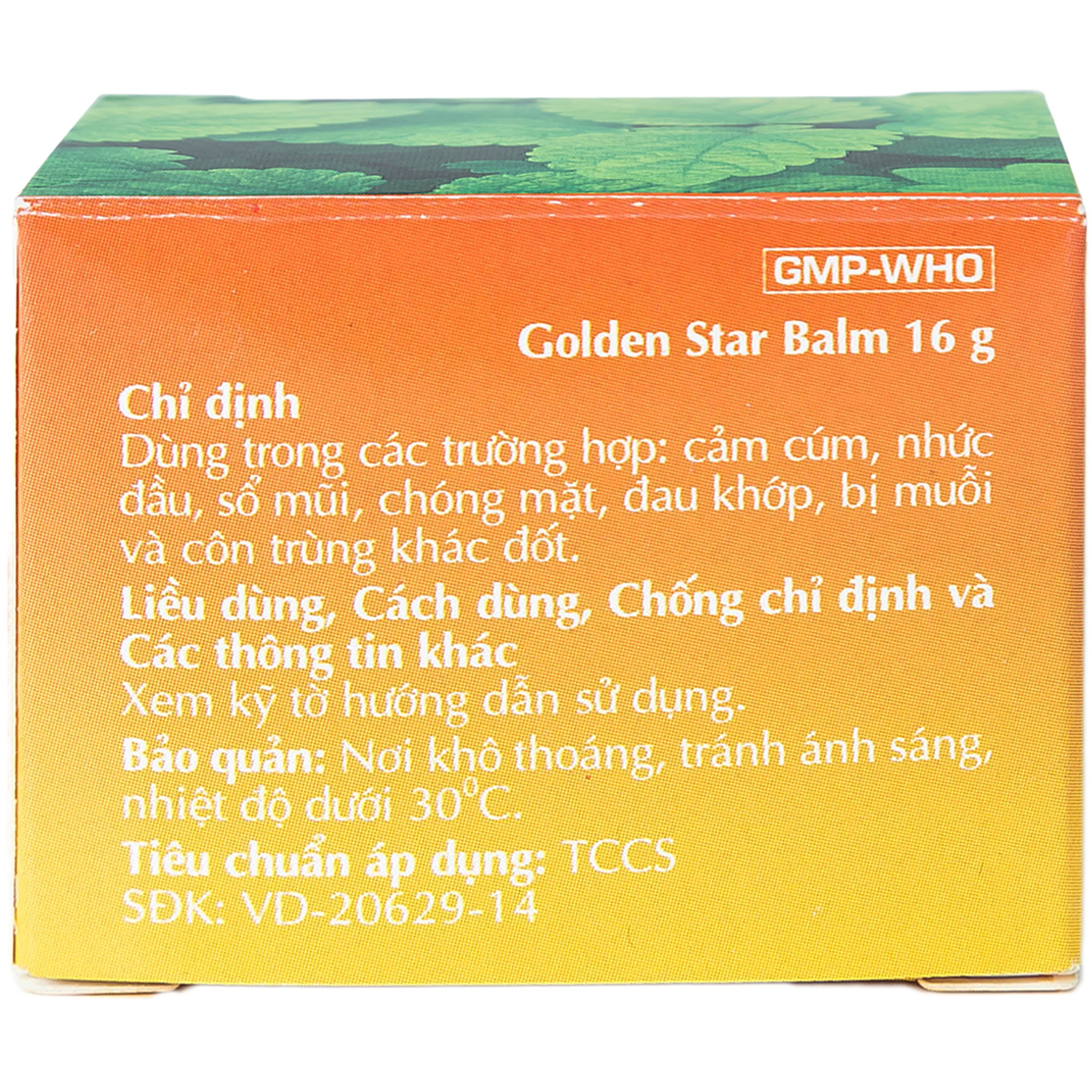 Cao Sao Vàng Danapha điều trị cảm cúm, nhức đầu (16g)
