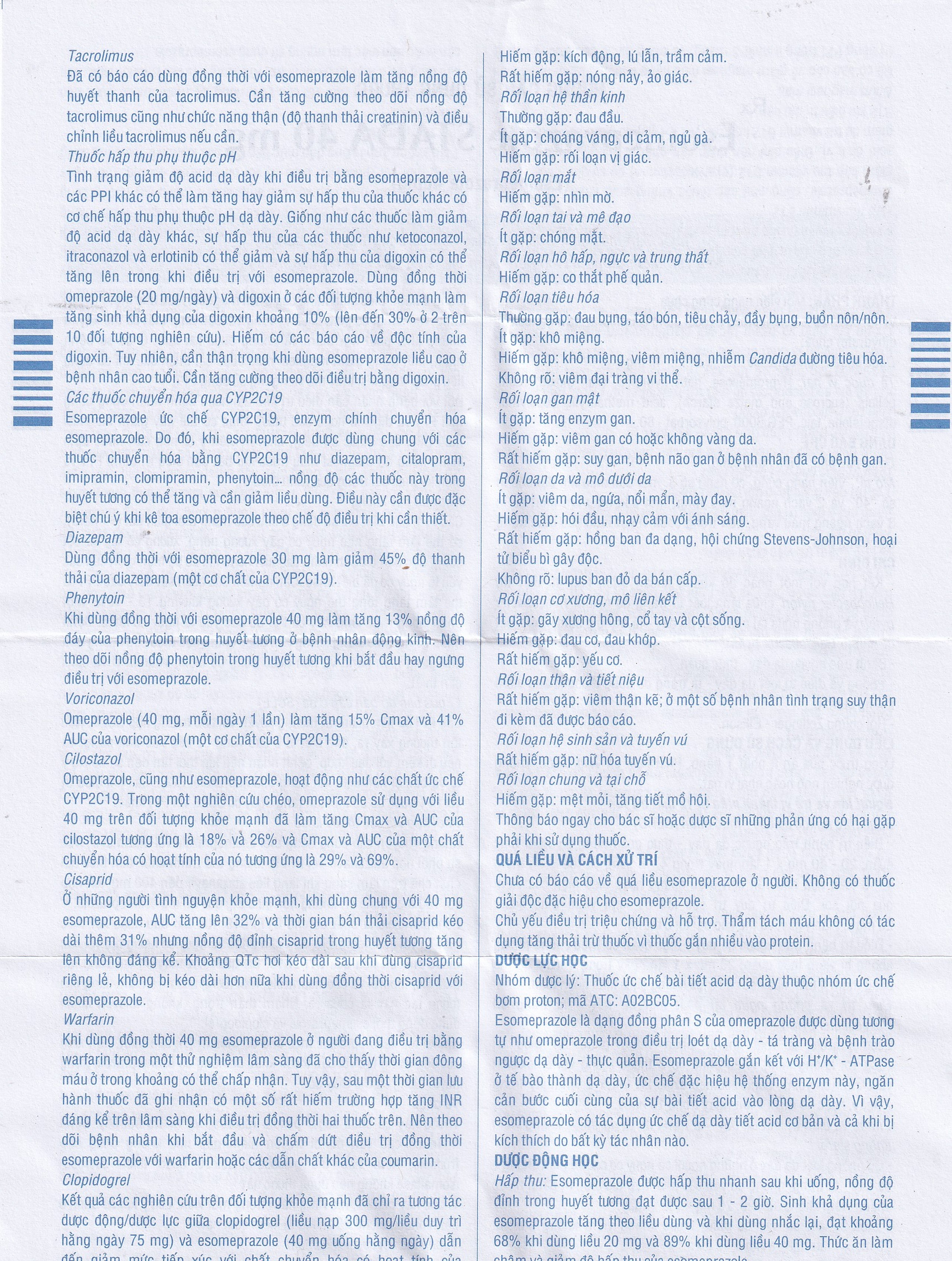 Thuốc Esomeprazole Stada 40mg điều trị trào ngược dạ dày, thực quản (2 vỉ x 10 viên)