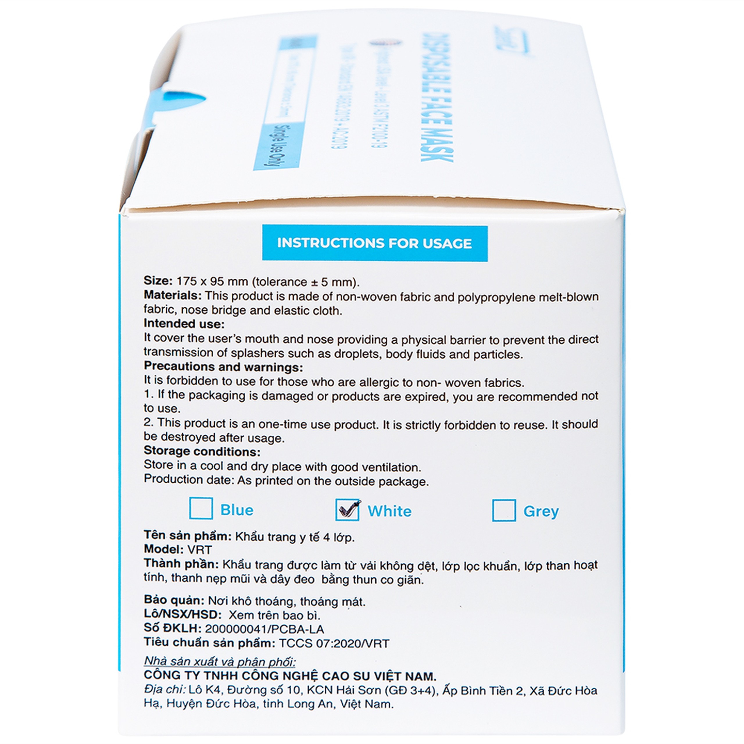 Khẩu trang 4 lớp Safefit màu trắng (50 cái) ngăn khói bụi, vi khuẩn