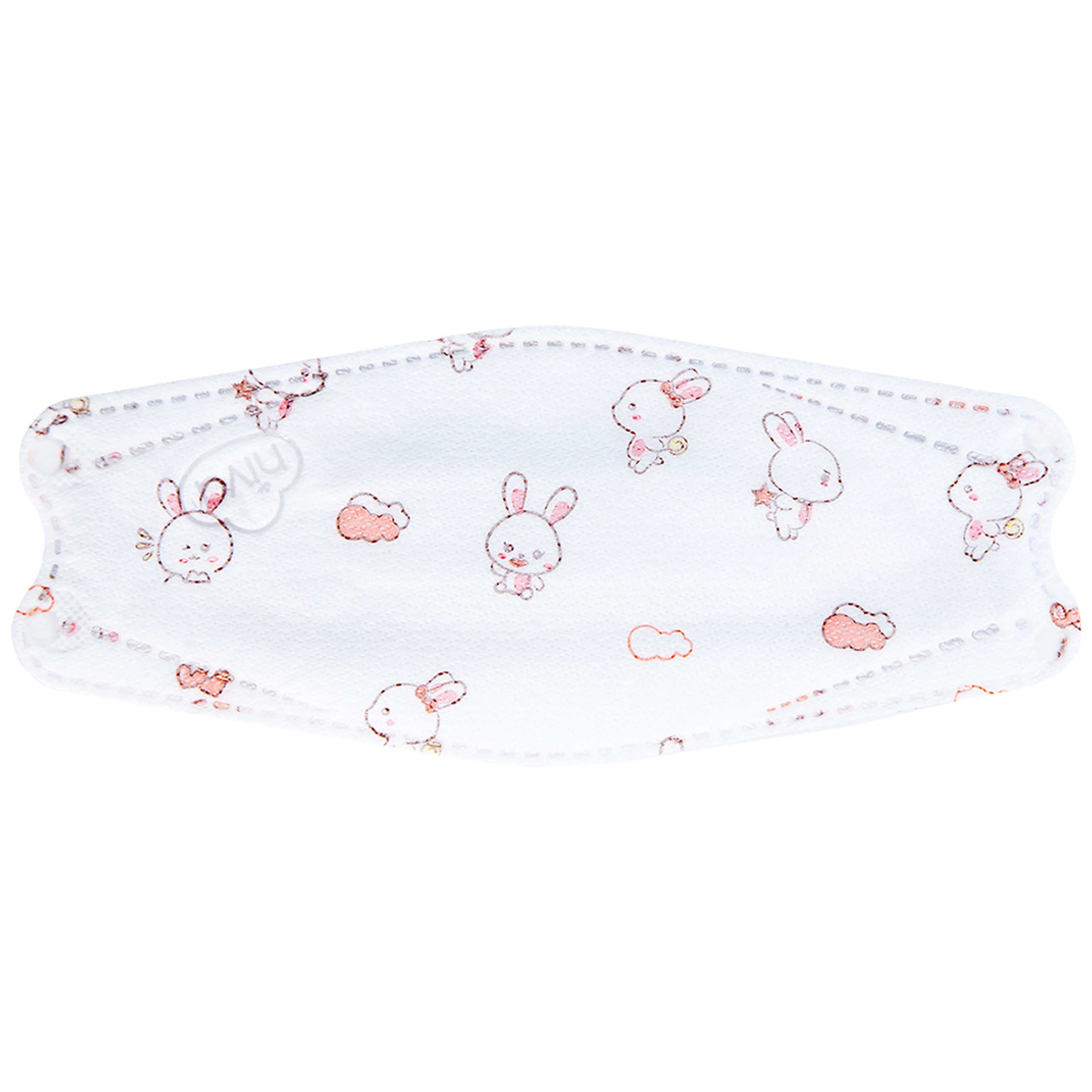 Khẩu trang trẻ em 4 lớp Niva 4D Kids (25 cái) thoáng khí, ngăn chặn vi khuẩn, giọt bắn