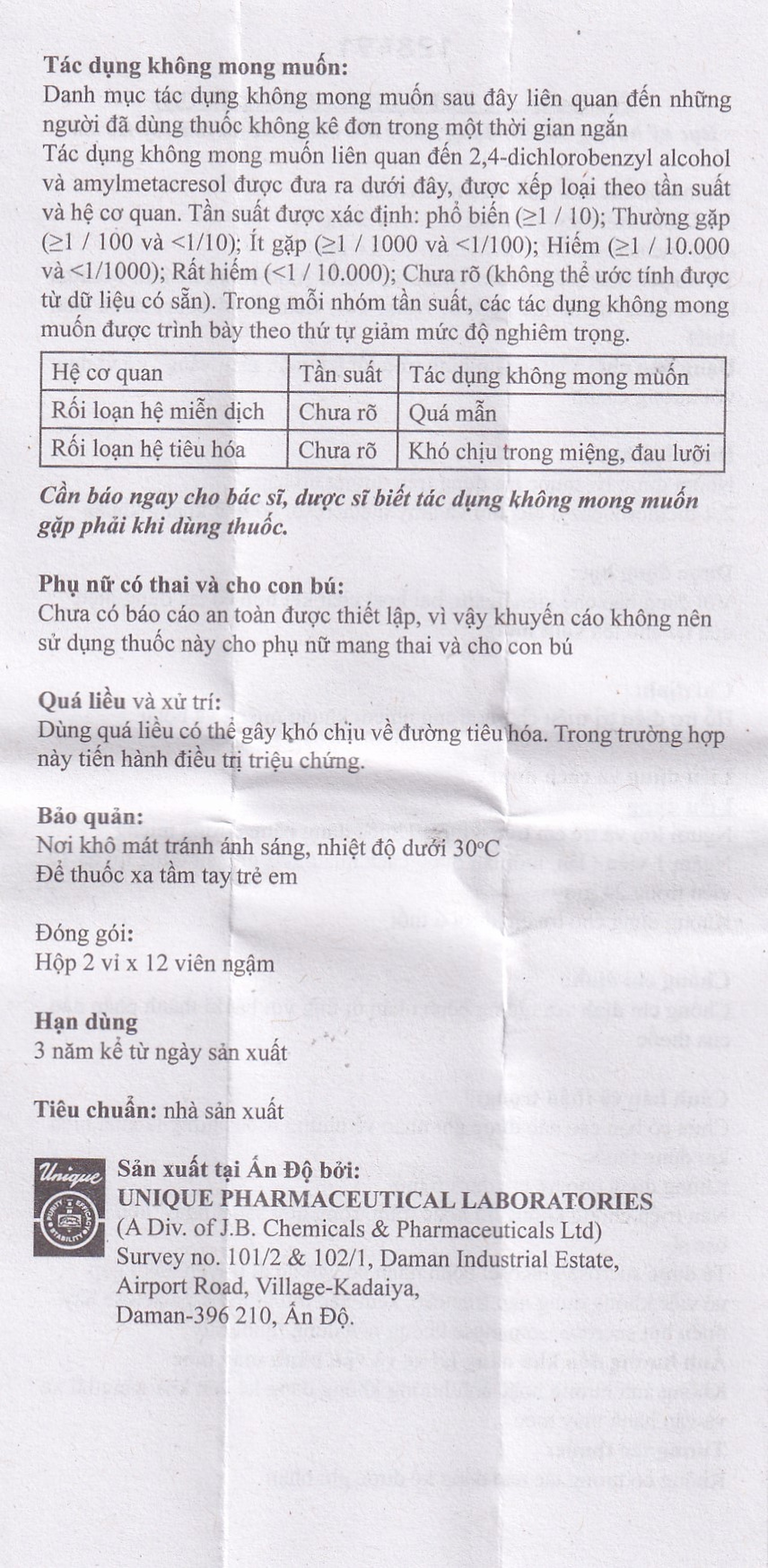 Viên ngậm Cufo vị chanh hỗ trợ điều trị triệu chứng trong nhiễm khuẩn miệng và họng (2 vỉ x 12 viên)