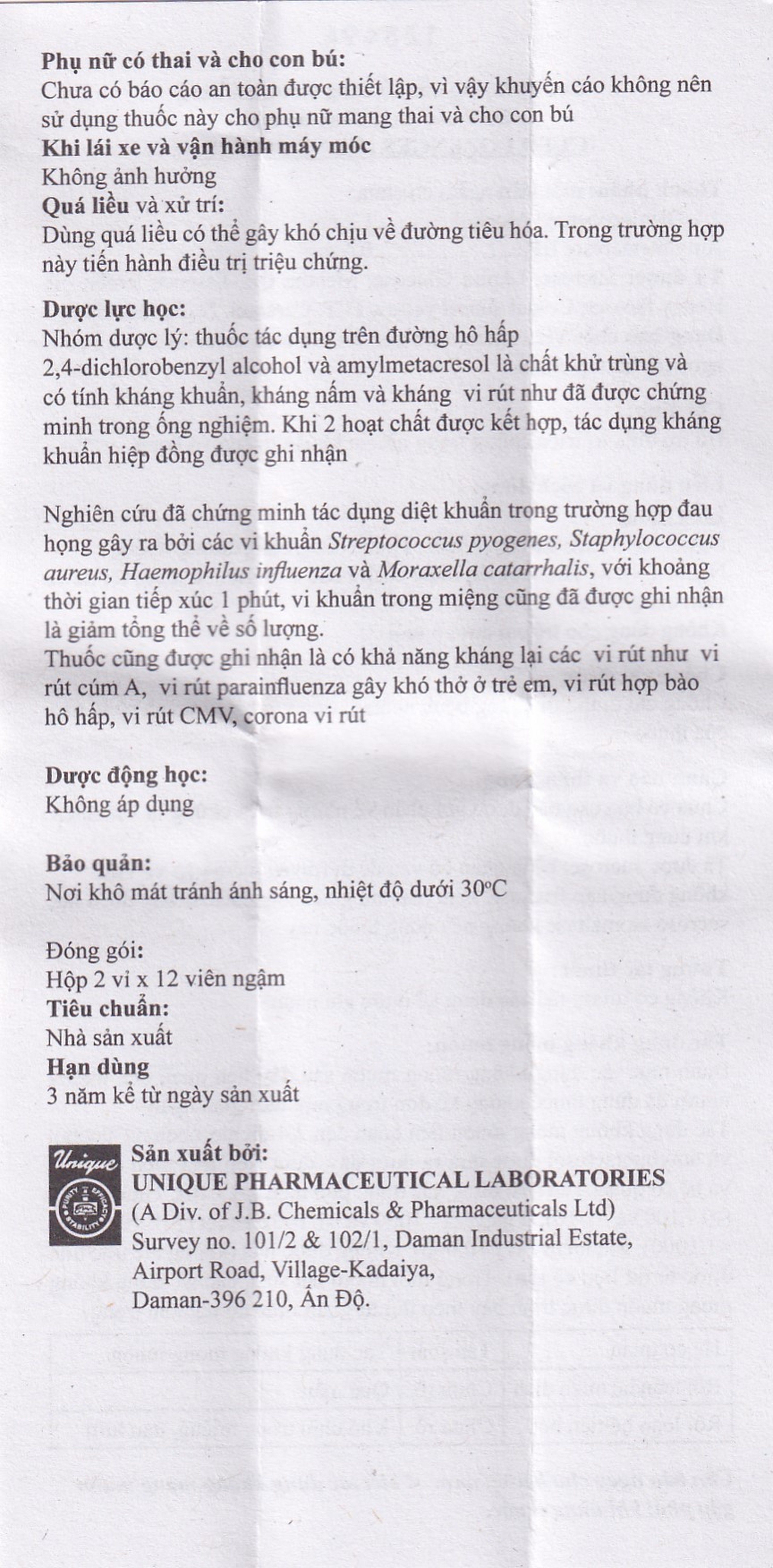 Viên ngậm Cufo vị mật ong chanh hỗ trợ điều trị triệu chứng trong nhiễm khuẩn miệng và họng (2 vỉ x 12 viên)