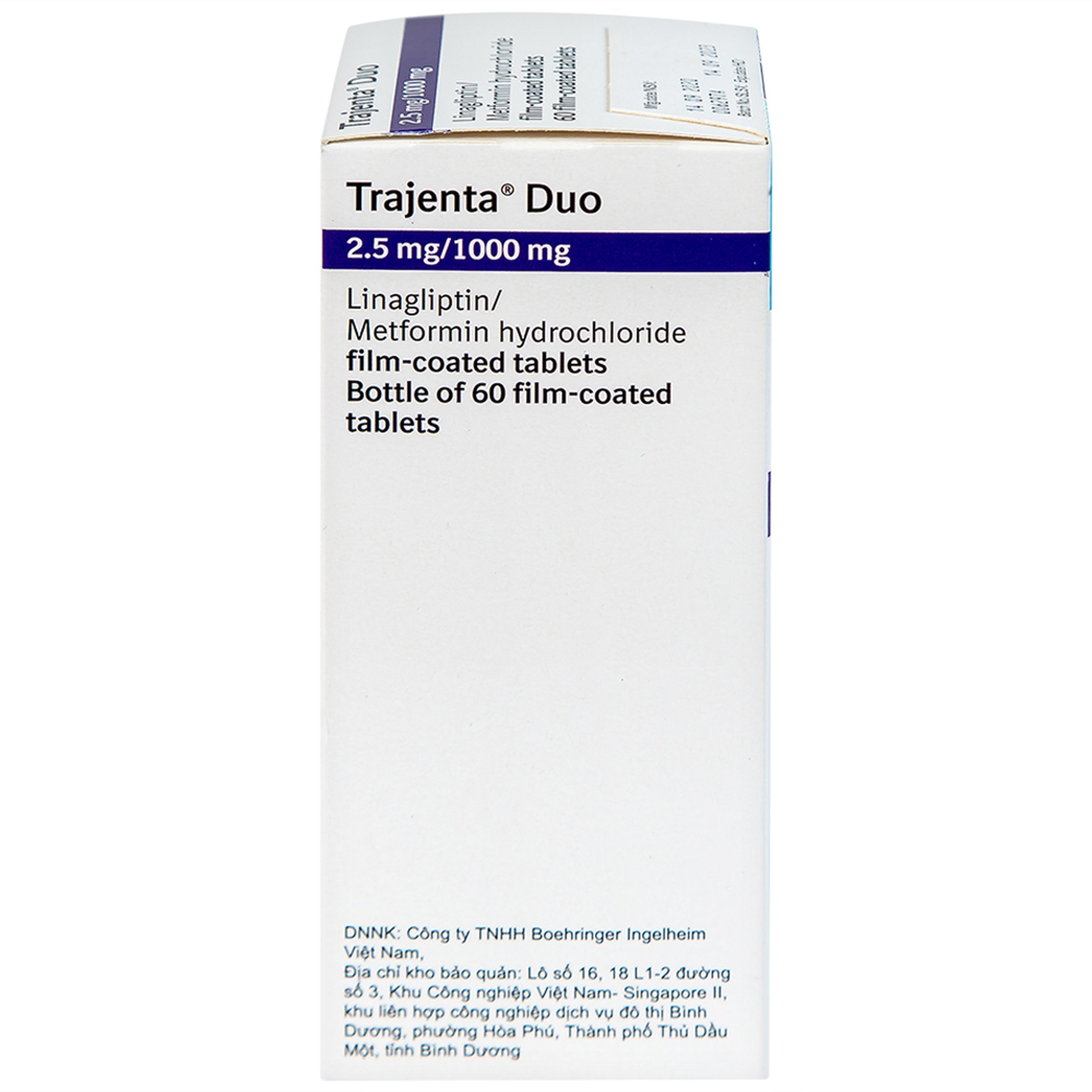 Thuốc Trajenta Duo 2.5mg/1000mg Boehringer điều trị đái tháo đường típ 2 (60 viên)