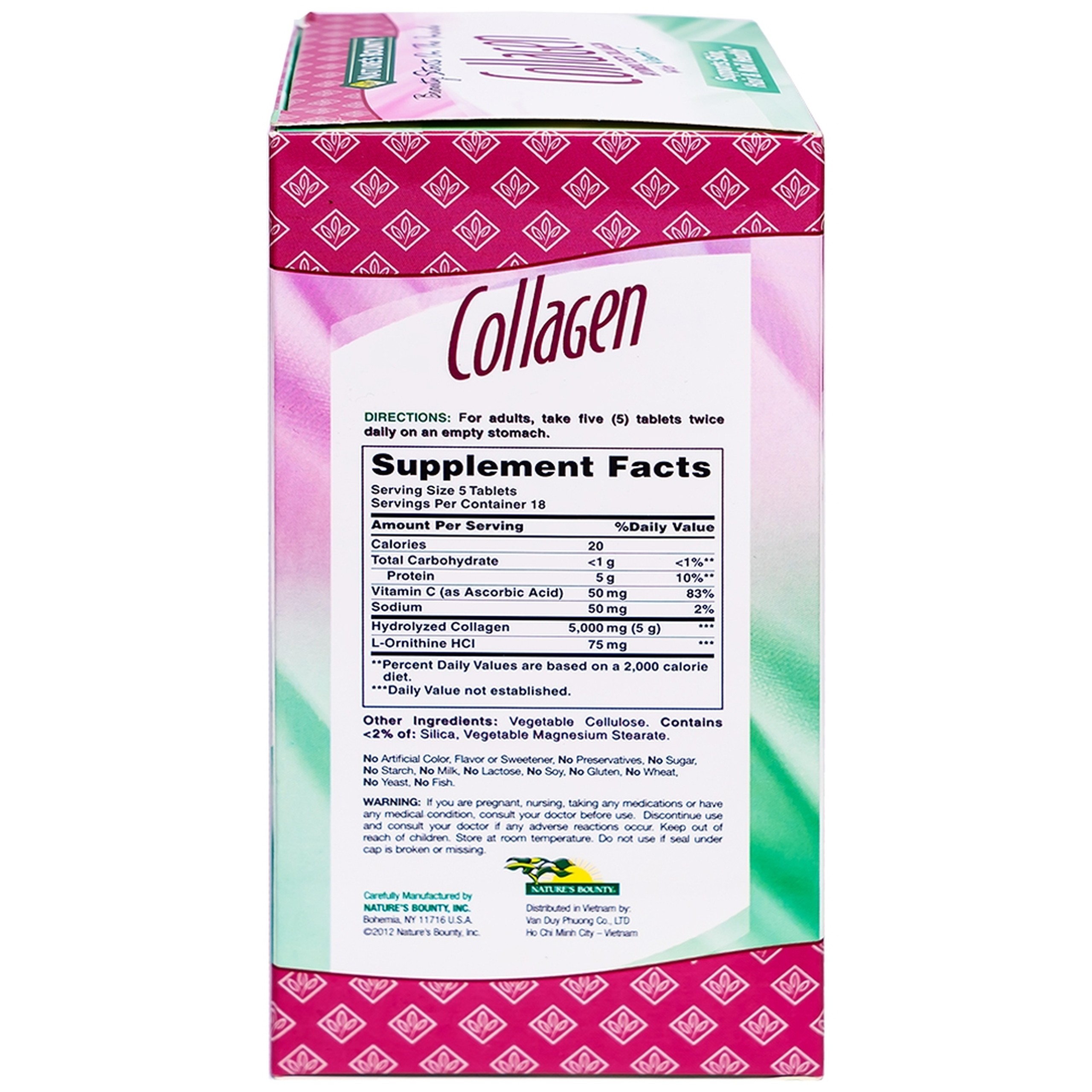 Thực phẩm bảo vệ sức khỏe Hydrolyzed Collagen With Vitamin C hỗ trợ chống oxy hoá (90 viên)