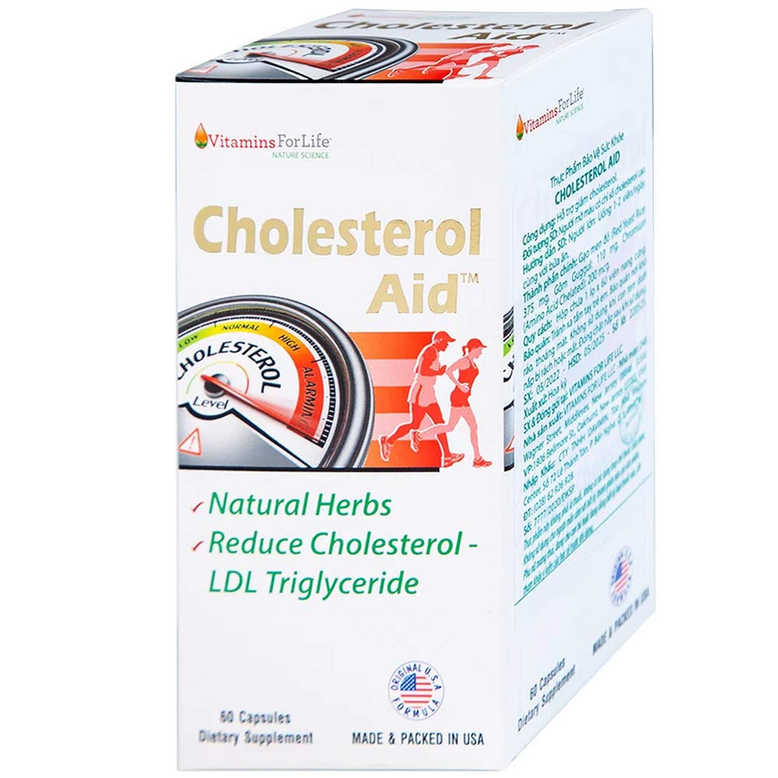Viên uống hỗ trợ giảm cholesterol Cholesterol Aid Vitamins For Life (60 viên)