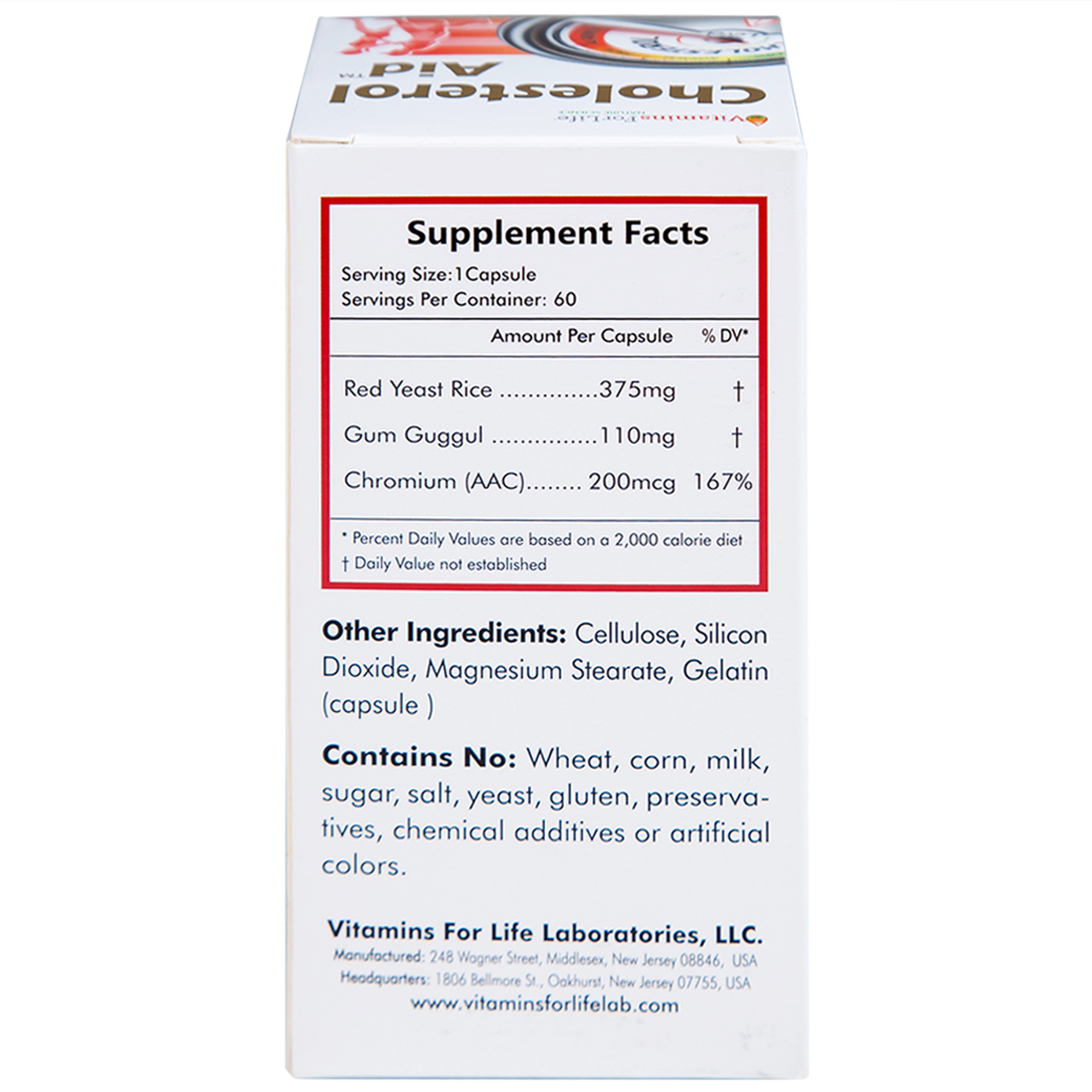 Viên uống hỗ trợ giảm cholesterol Cholesterol Aid Vitamins For Life (60 viên)