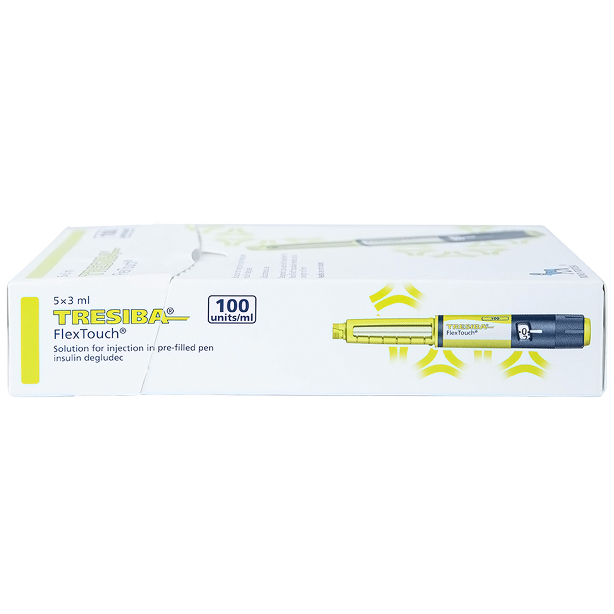Thuốc tiêm Tresiba 100units/ml điều trị đái tháo đường (5 cây x 3ml)