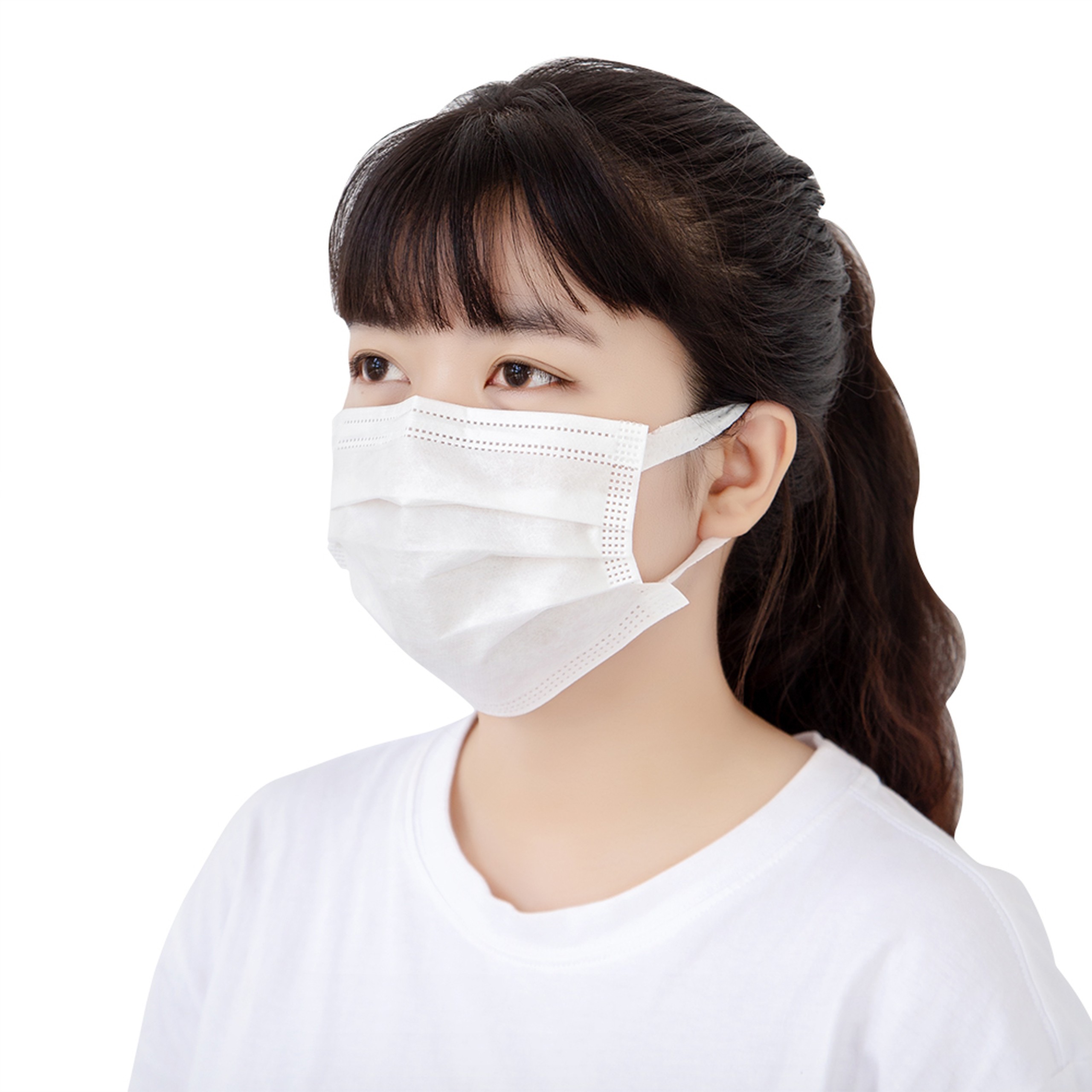 Khẩu trang 3 lớp Naturecare màu trắng (50 cái) ngăn khói bụi, vi khuẩn