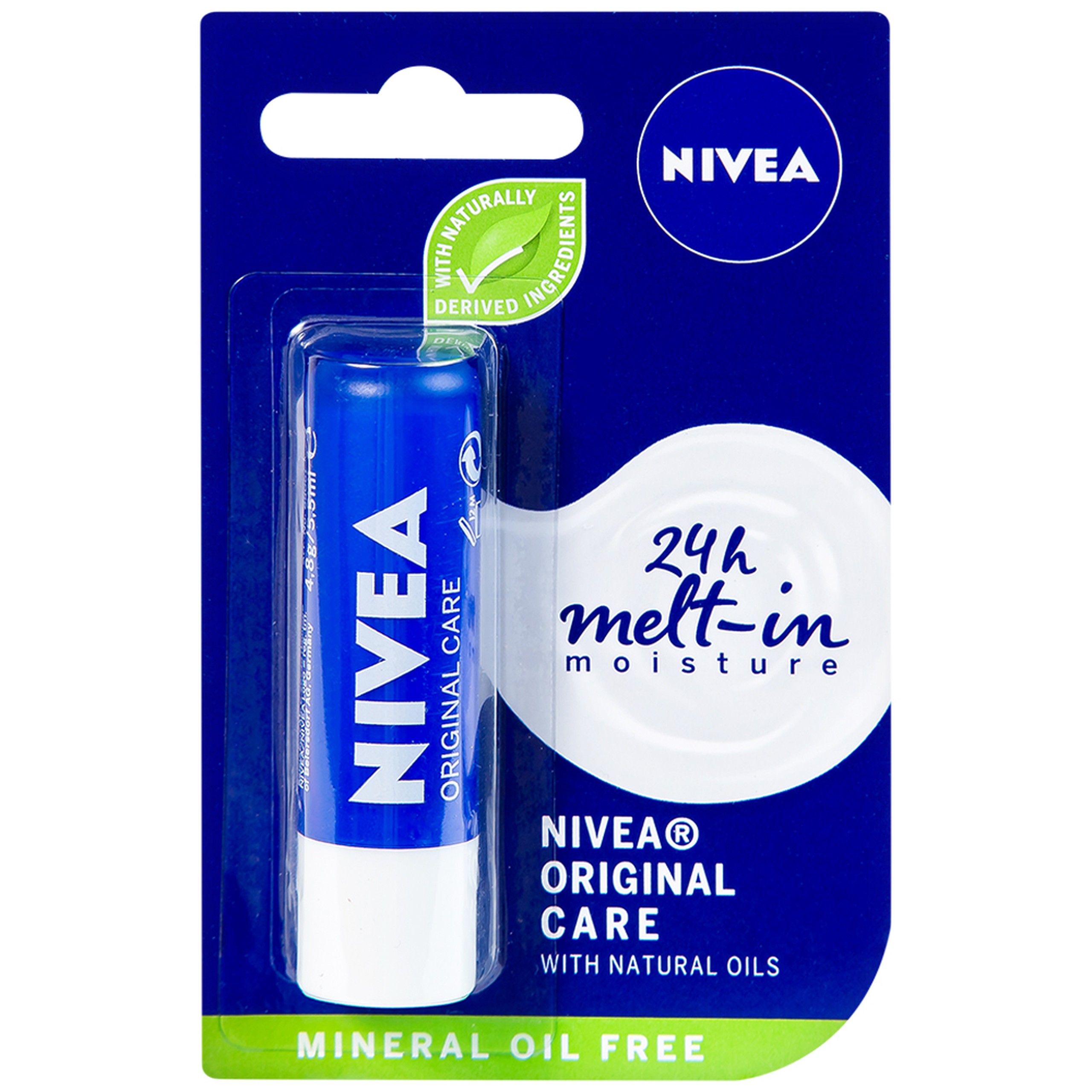 Son dưỡng ẩm Nivea Original giúp dưỡng ẩm sâu, làm mềm môi (4.8g)