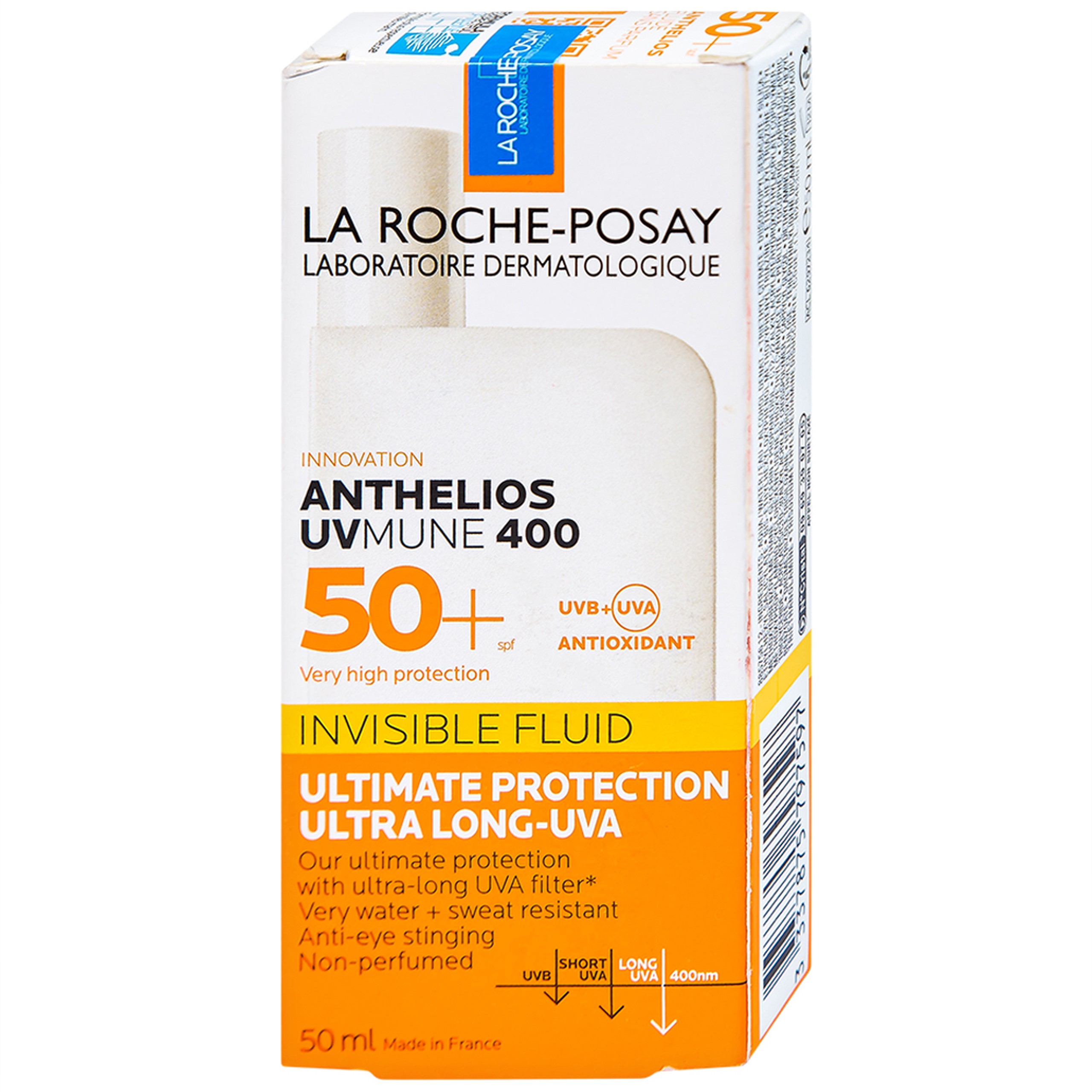 Sữa chống nắng La Roche-posay Laboratoire Dermatologiue Anthelios Uvmune 400 Invisible Fuild SPF50+ PA++++ 50ml