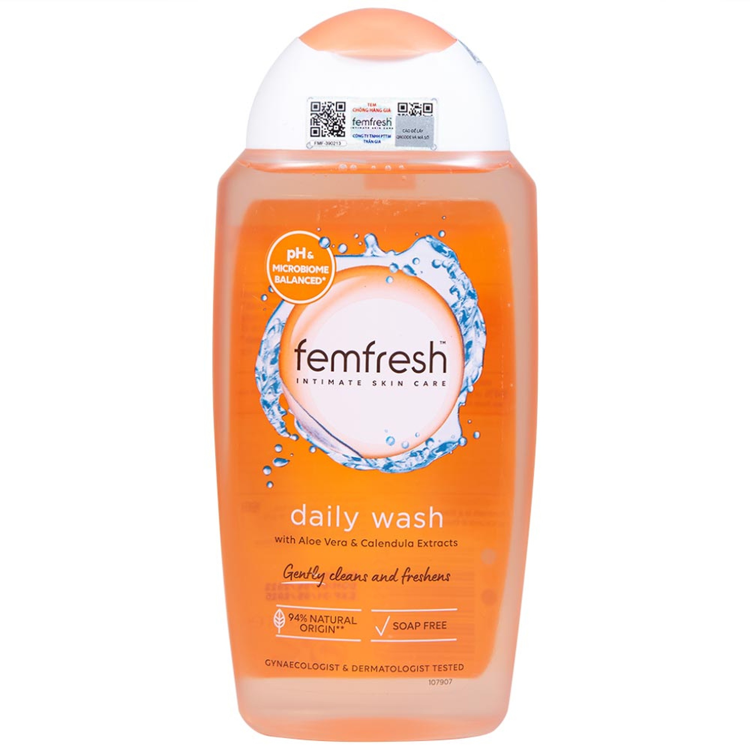 Dung dịch vệ sinh phụ nữ Femfresh Intima Skin Care Daily Wash giúp làm sạch khử khuẩn hàng ngày (250ml)