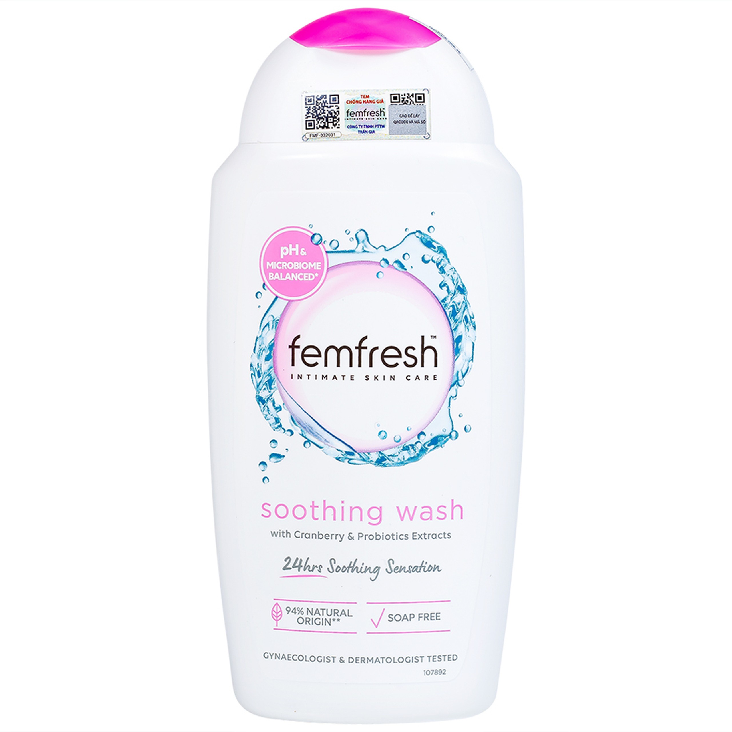 Dung dịch vệ sinh phụ nữ Femfresh Intima Skin Care Soothing Wash hỗ trợ điều trị viêm nhiễm phụ khoa (250ml)