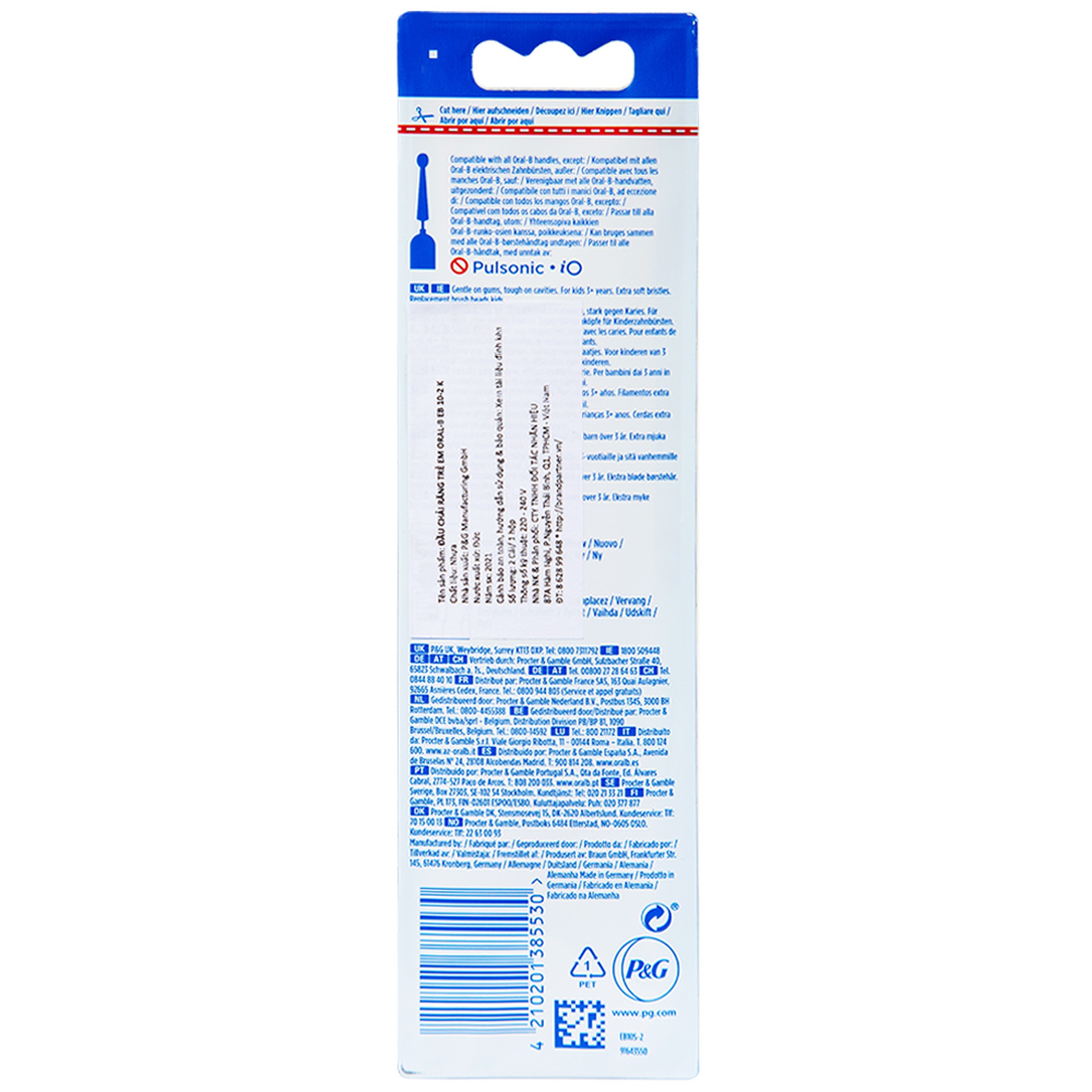 Đầu chải răng trẻ em Oral-B EB 10S-2K