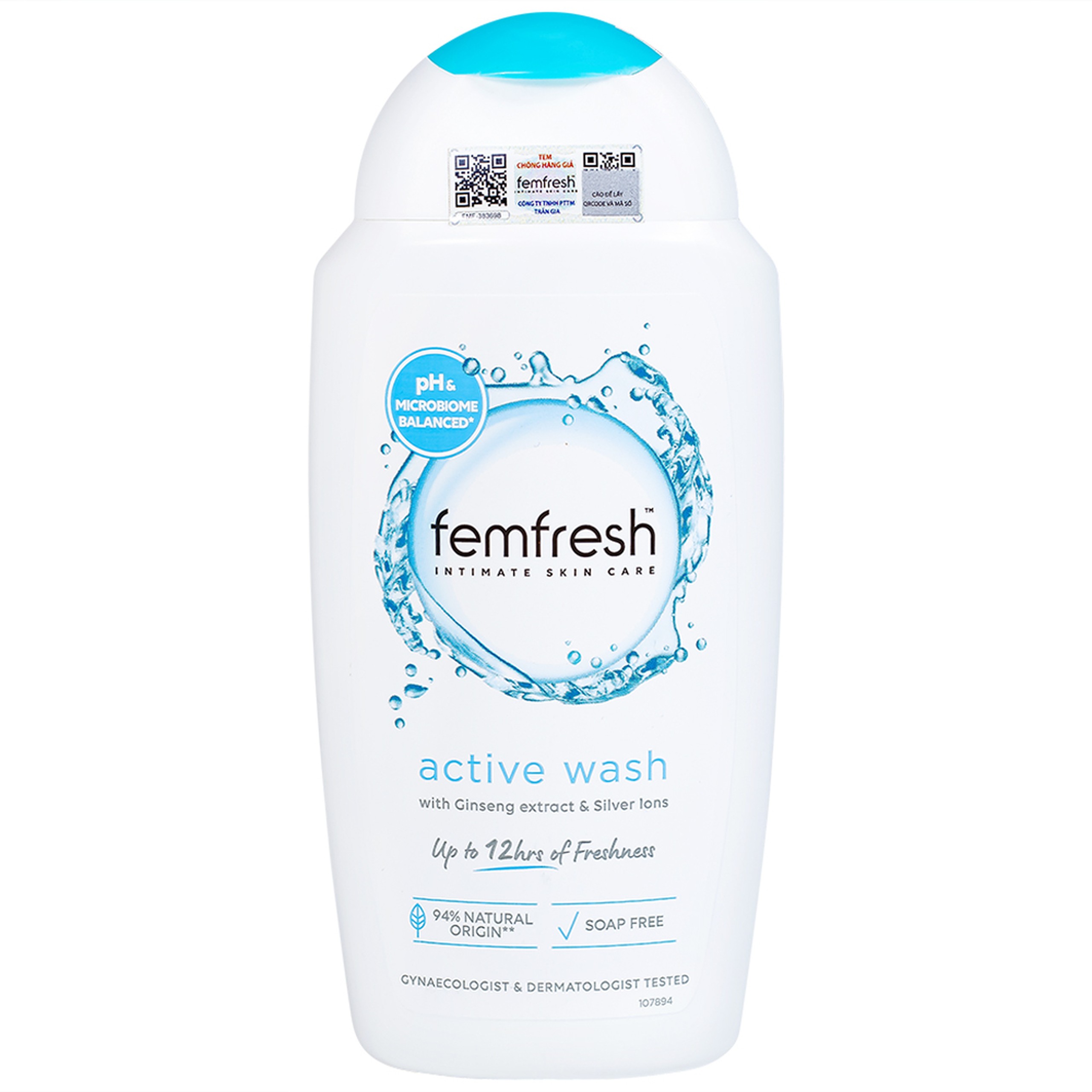 Dung dịch vệ sinh phụ nữ Femfresh Intimate Skin Care Active Wash làm sạch, khử mùi (250ml)