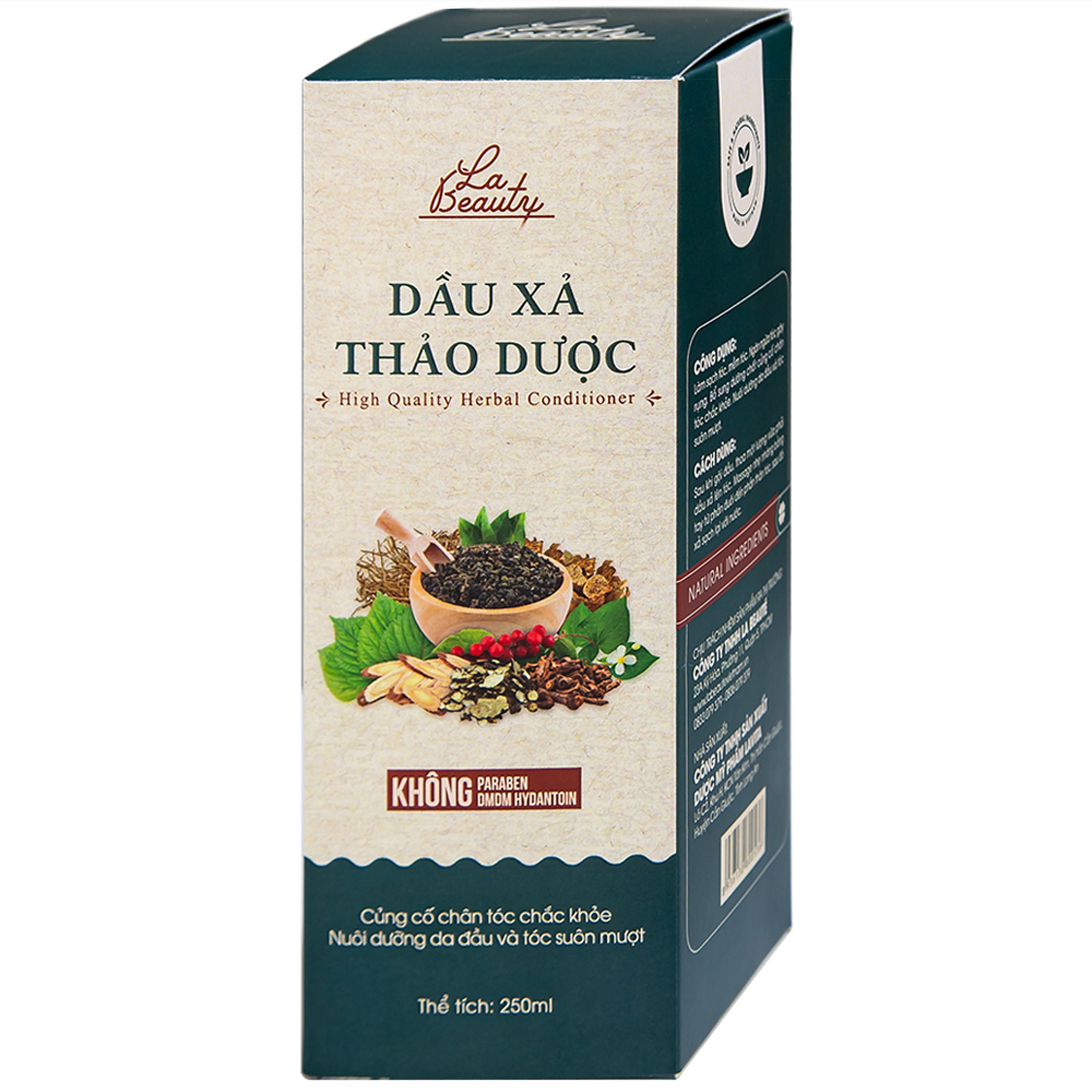 Dầu xả Thảo Dược La Beauty nuôi dưỡng da đầu và tóc suôn mượt (250ml)