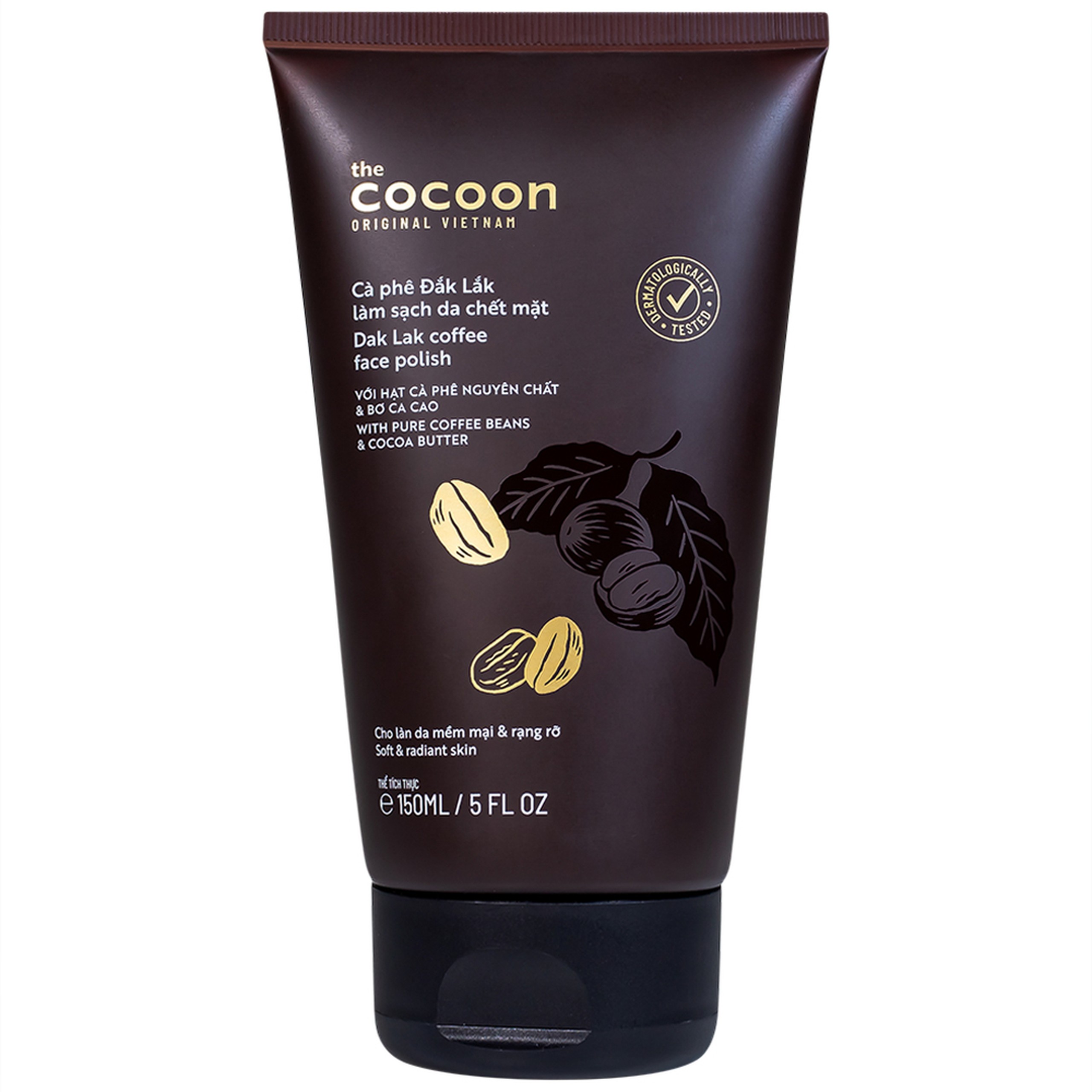 Gel tẩy tế bào chết cà phê Đắk Lắk Cocoon dành cho da mặt (150ml)