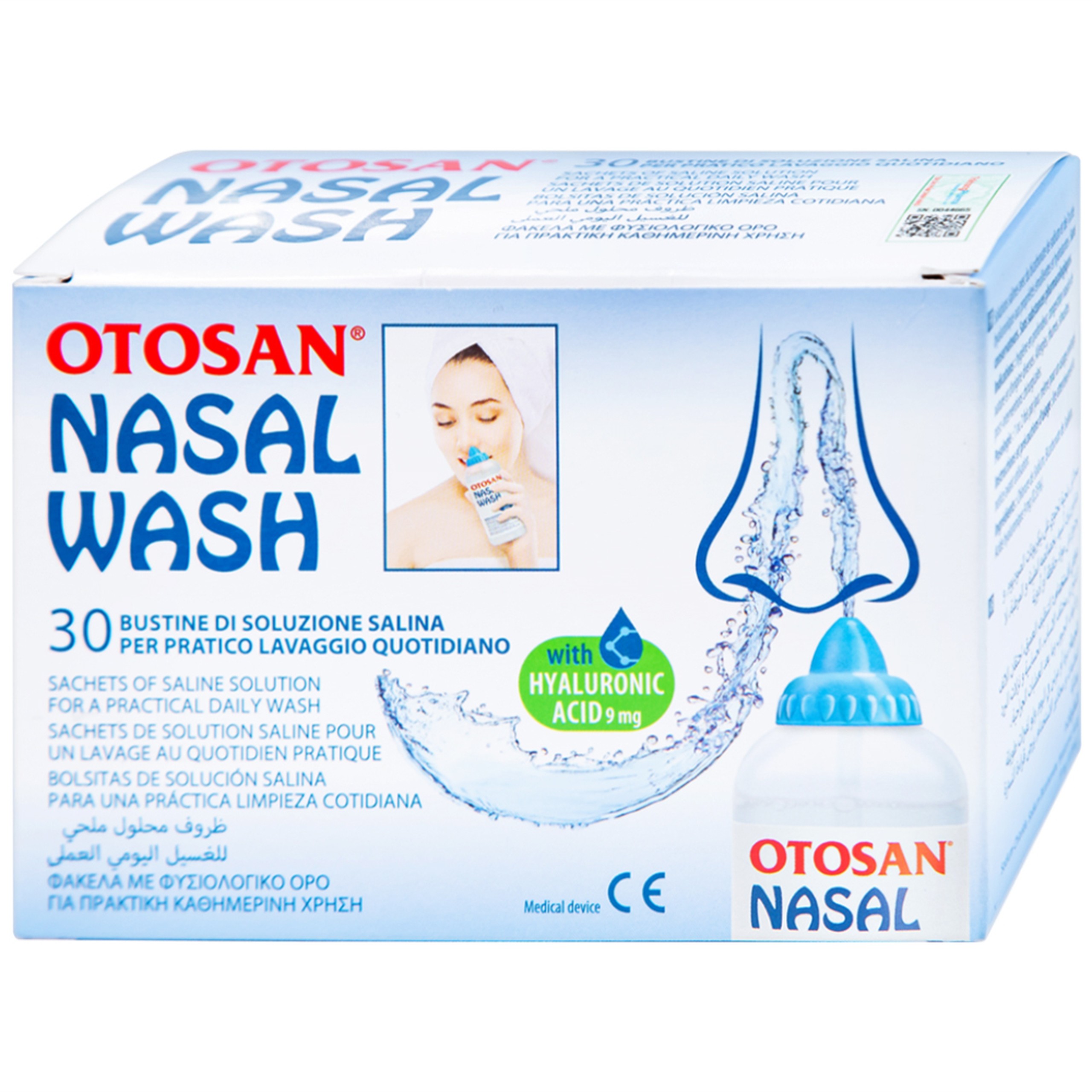 Bộ rửa mũi Otosan Nasal Wash Kit (30 gói) làm sạch sâu, ngừa viêm xoang, viêm mũi dành cho trẻ trên 6 tuổi