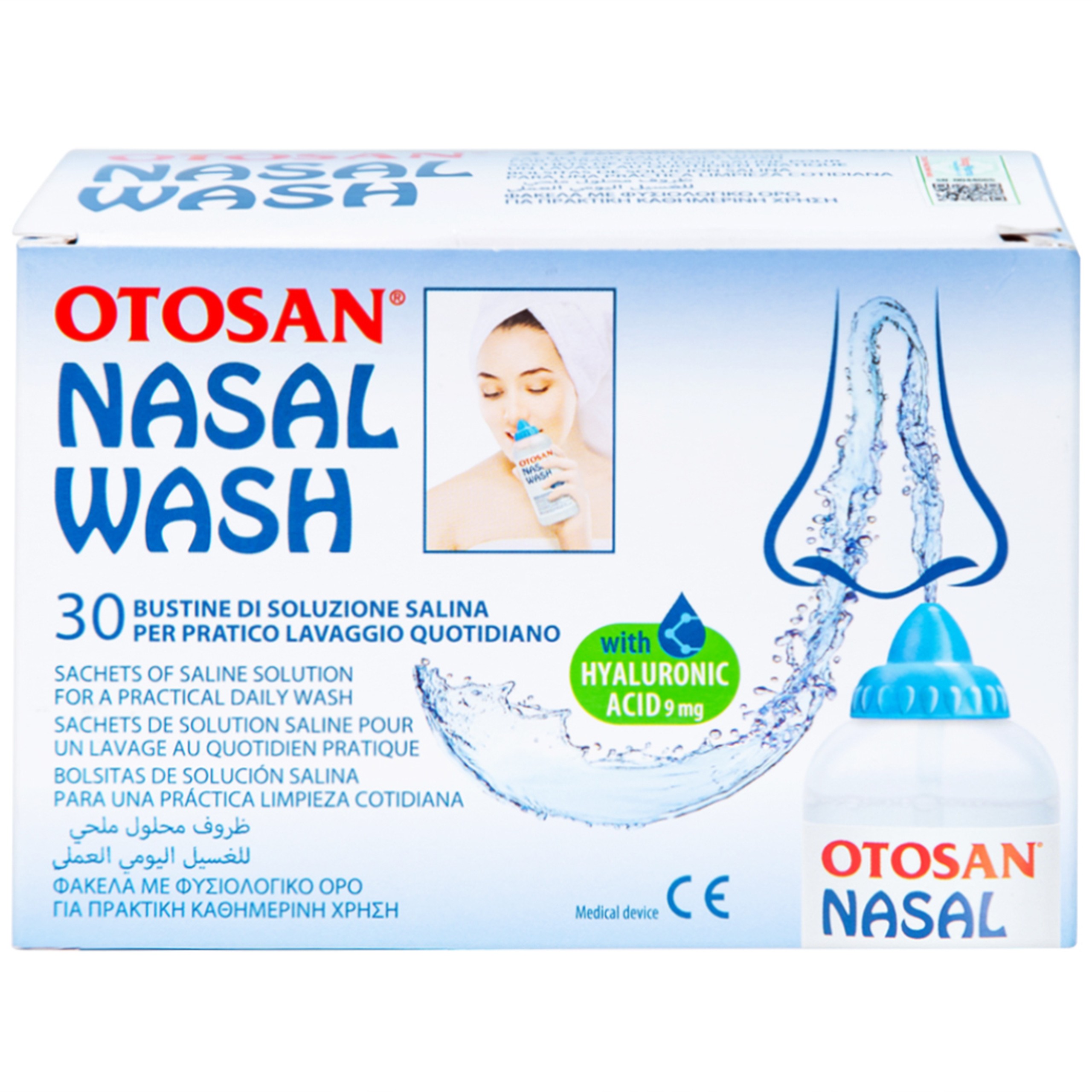 Muối rửa mũi xoang Otosan Nasal Wash (30 gói) làm sạch sâu, ngừa viêm xoang, viêm mũi dành cho trẻ từ 1 tuổi trở lên
