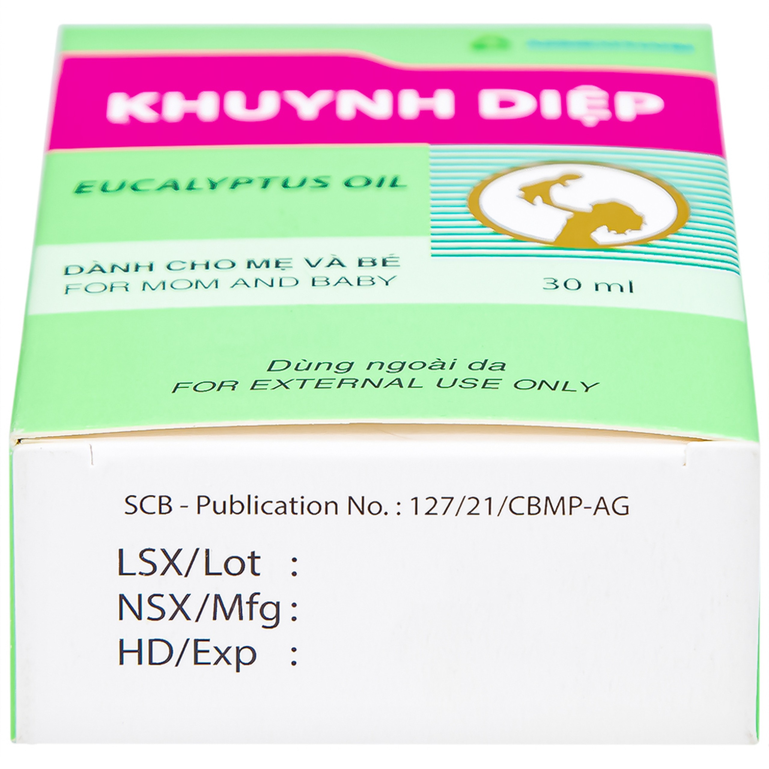 Dầu khuynh diệp Eucalyptus Oil Agimexpharm giúp giữ ấm dành cho mẹ và bé (30ml)