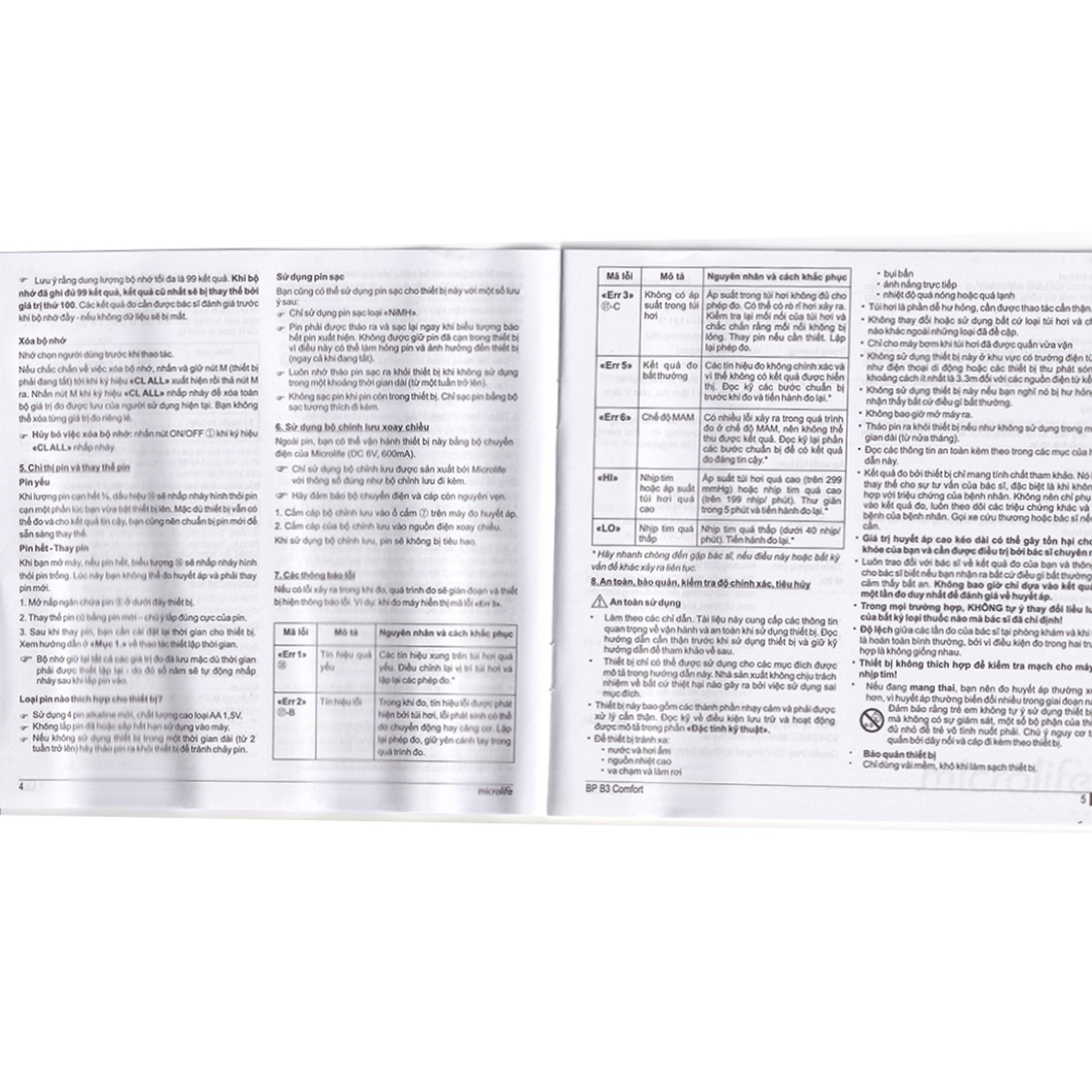 Máy đo huyết áp bắp tay Microlife B3 Comfort hỗ trợ đo huyết áp, nhịp tim