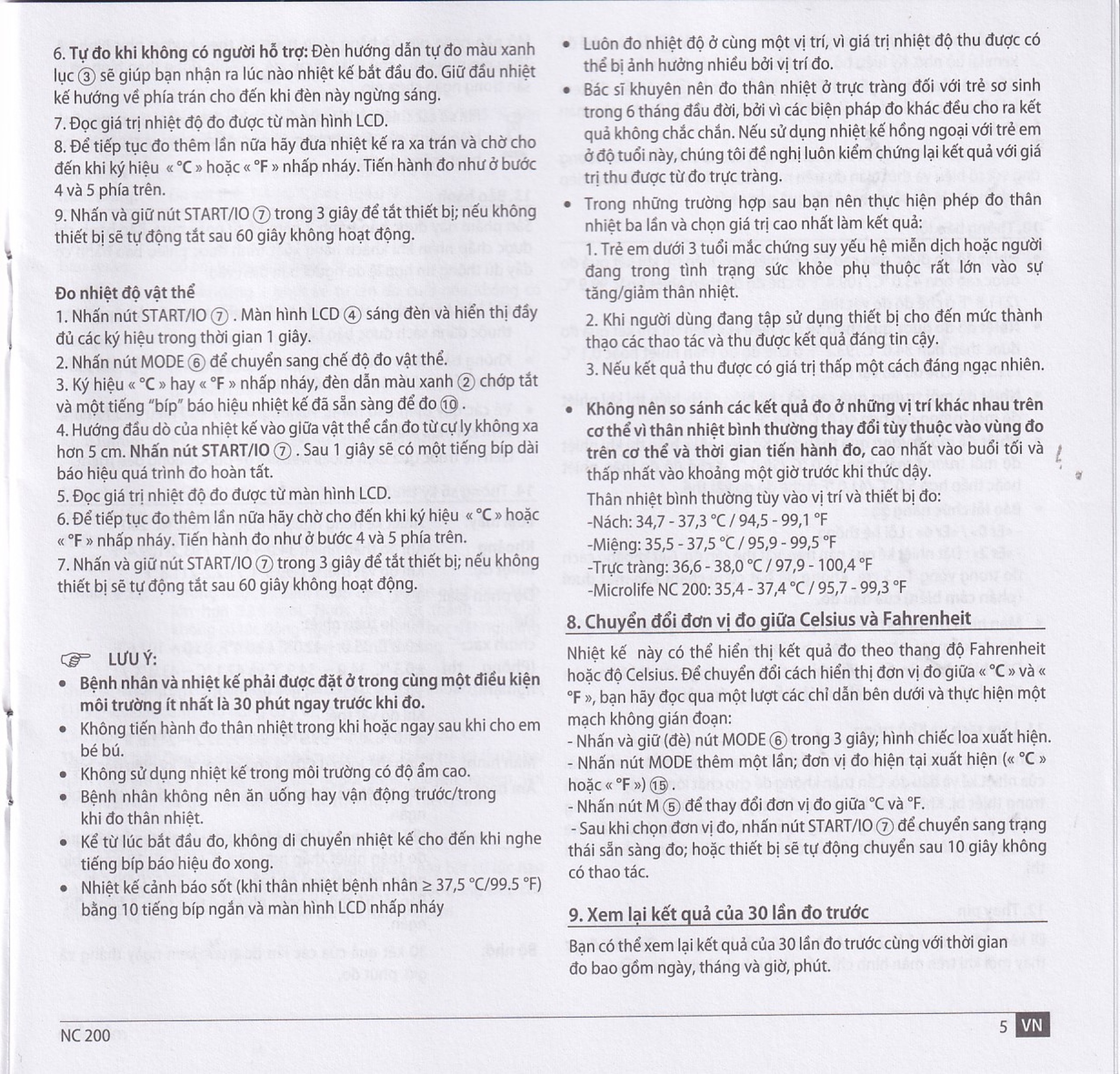 Nhiệt kế hồng ngoại đo trán Microlife NC200