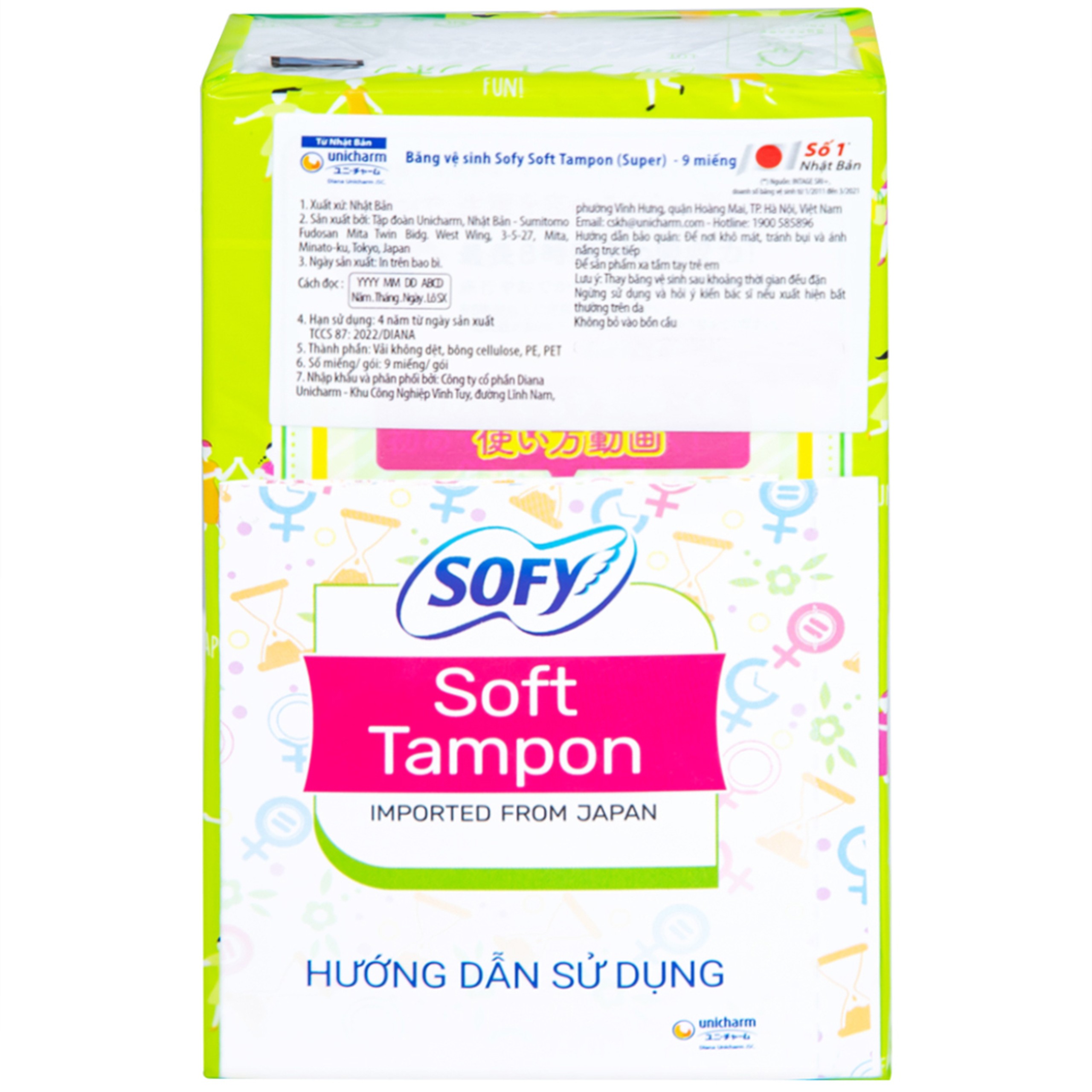 Băng vệ sinh Sofy Soft Tampon khả năng thấm hút tốt (9 miếng)