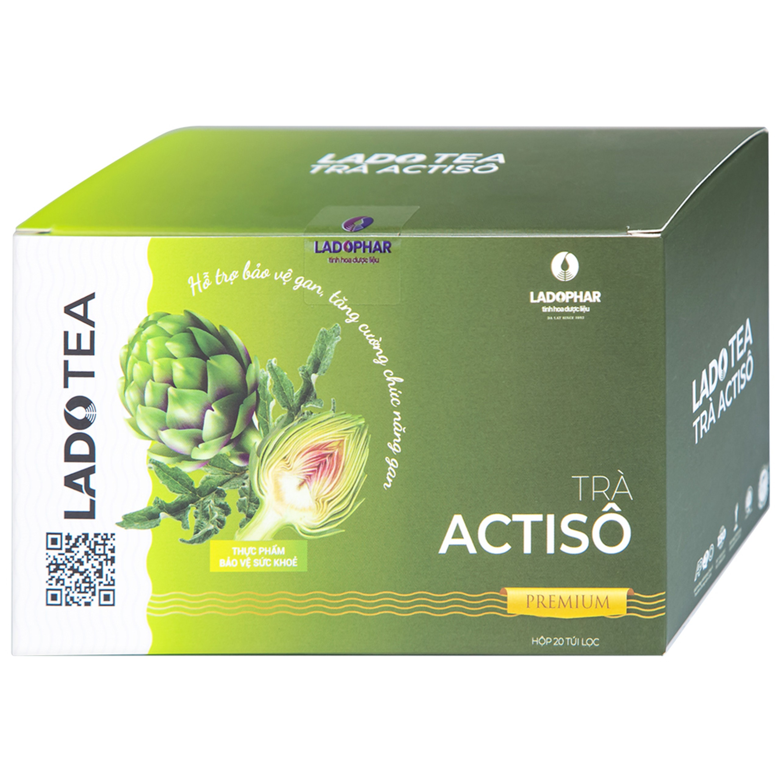 Trà Actisô Premium Ladophar (20 túi lọc x 2g)