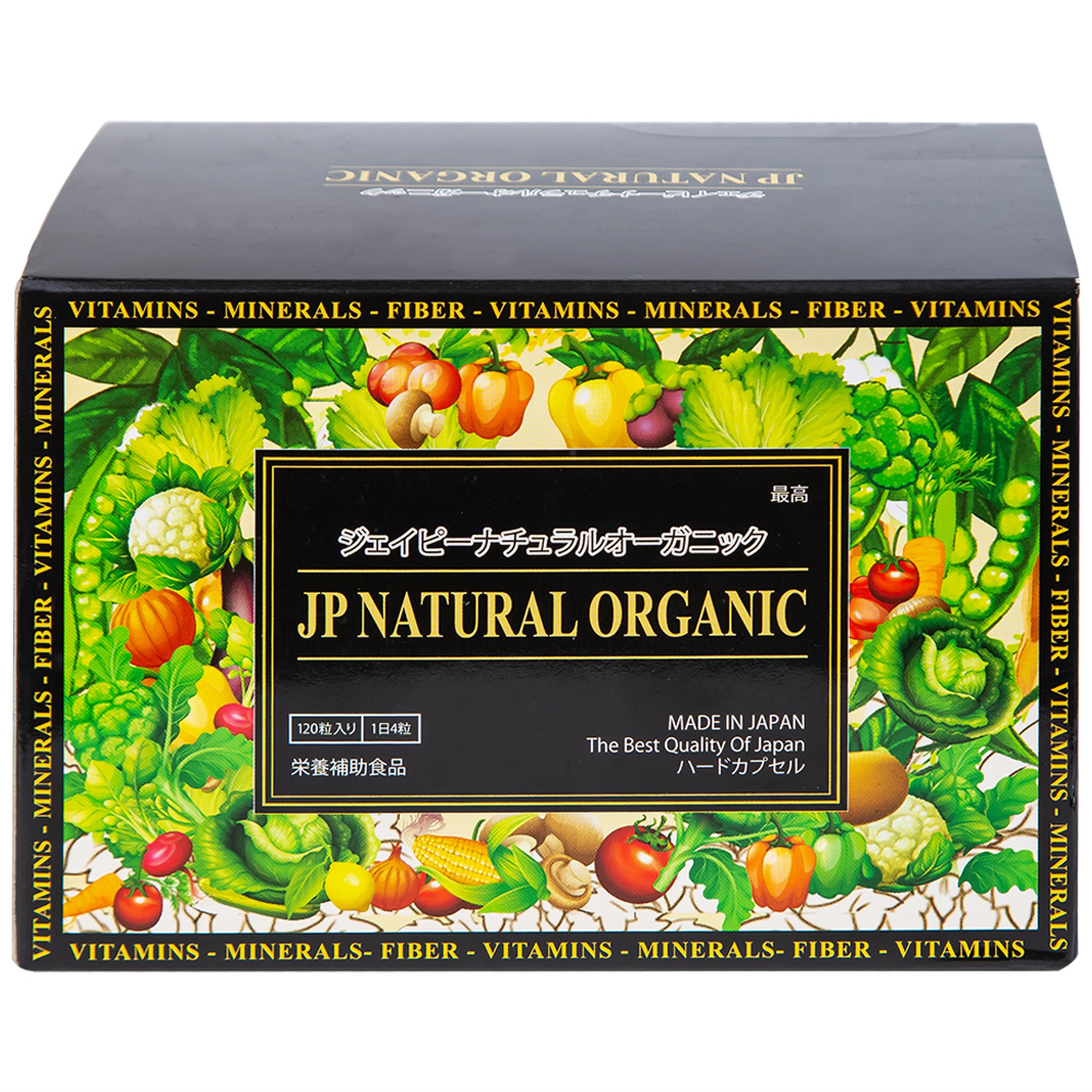 Thực phẩm bảo vệ sức khỏe JP Natural Organic Jpanwell bổ sung chất xơ, chống táo bón và tăng đề kháng (120 viên) 