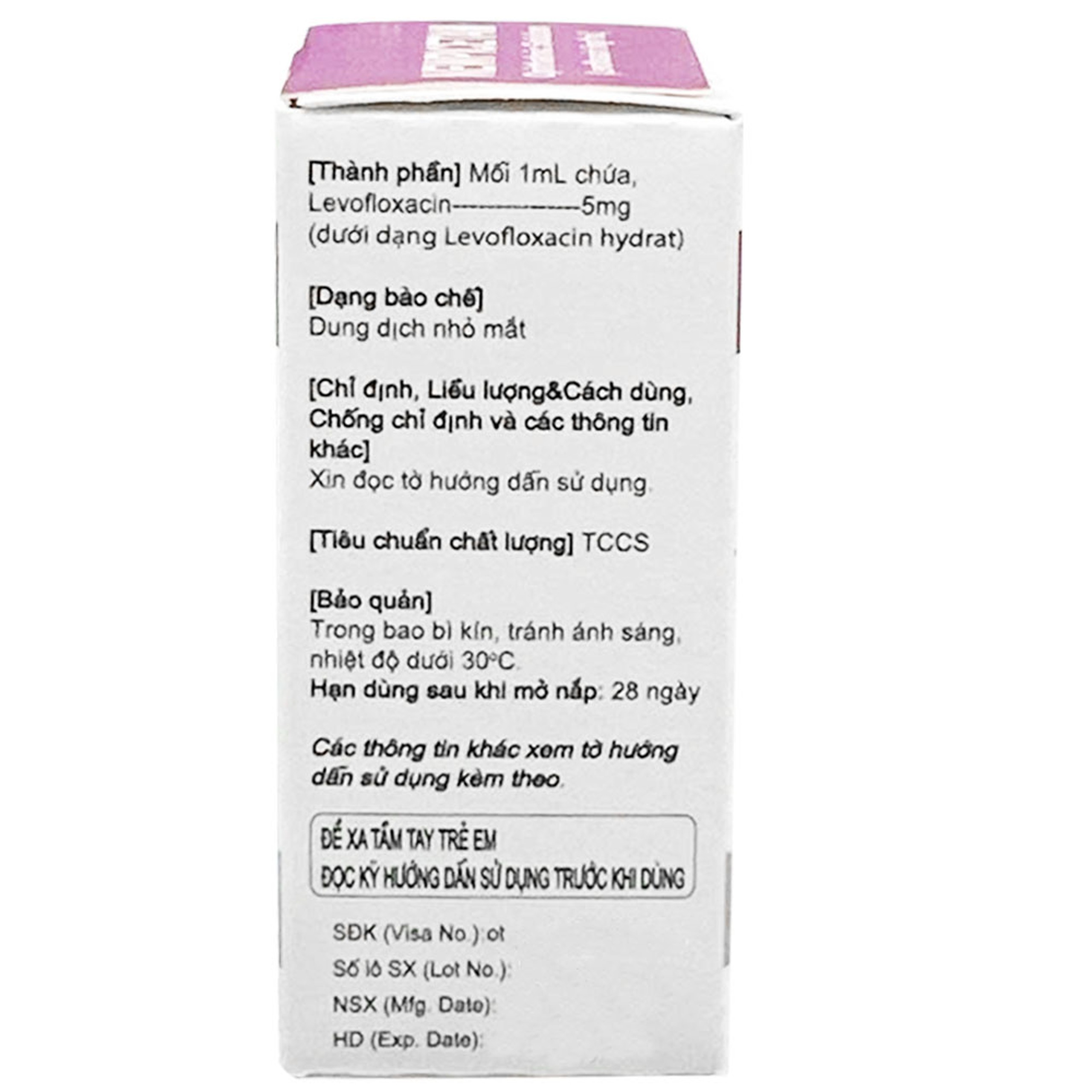 Dung dịch nhỏ mắt Newpicetam Ophthalmic Solution Reyon điều trị viêm bờ mi, lẹo, viêm túi lệ (6ml)