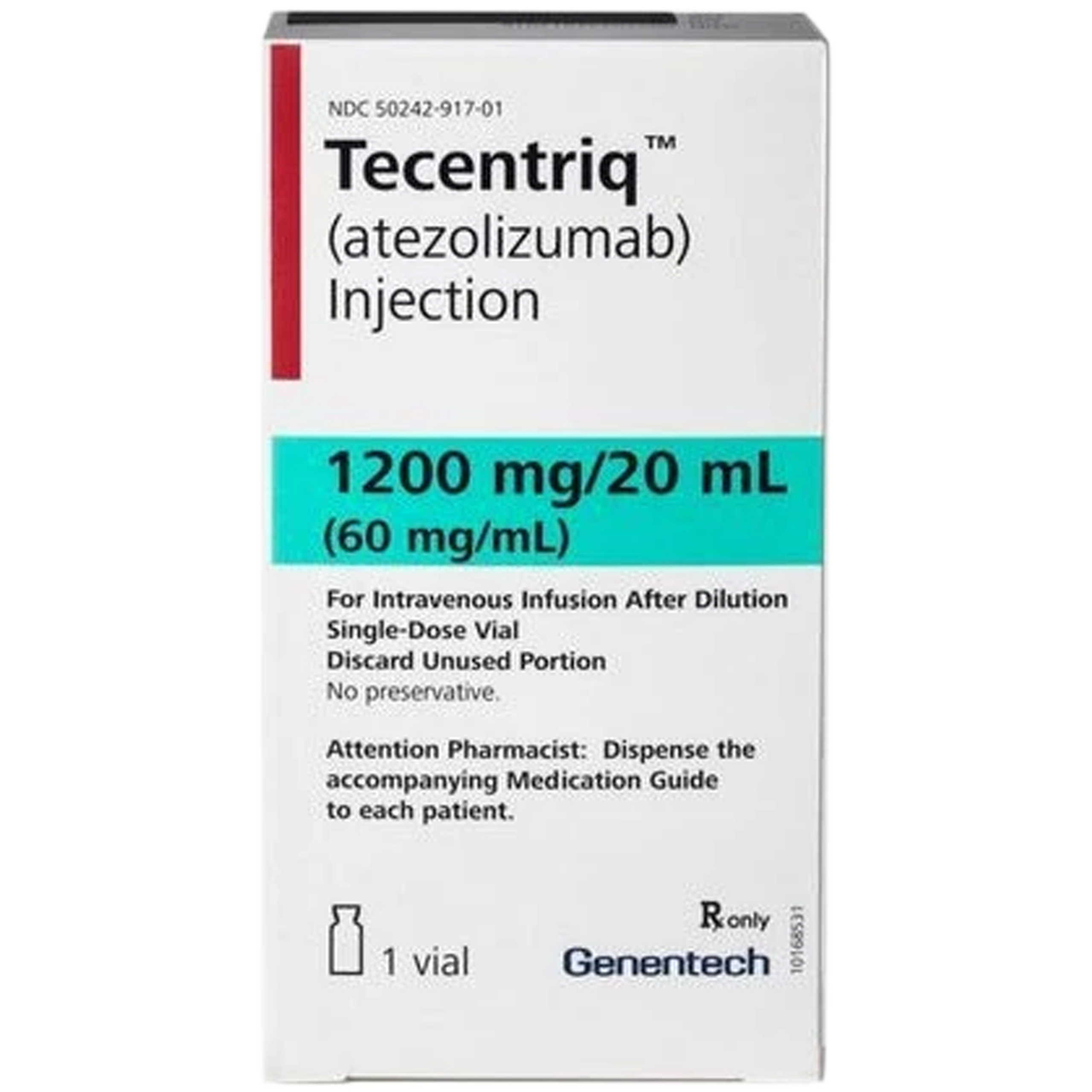 Thuốc Tecentriq 1200mg Roche điều trị ung thư phổi, ung thư biểu mô tế bào gan (20ml)