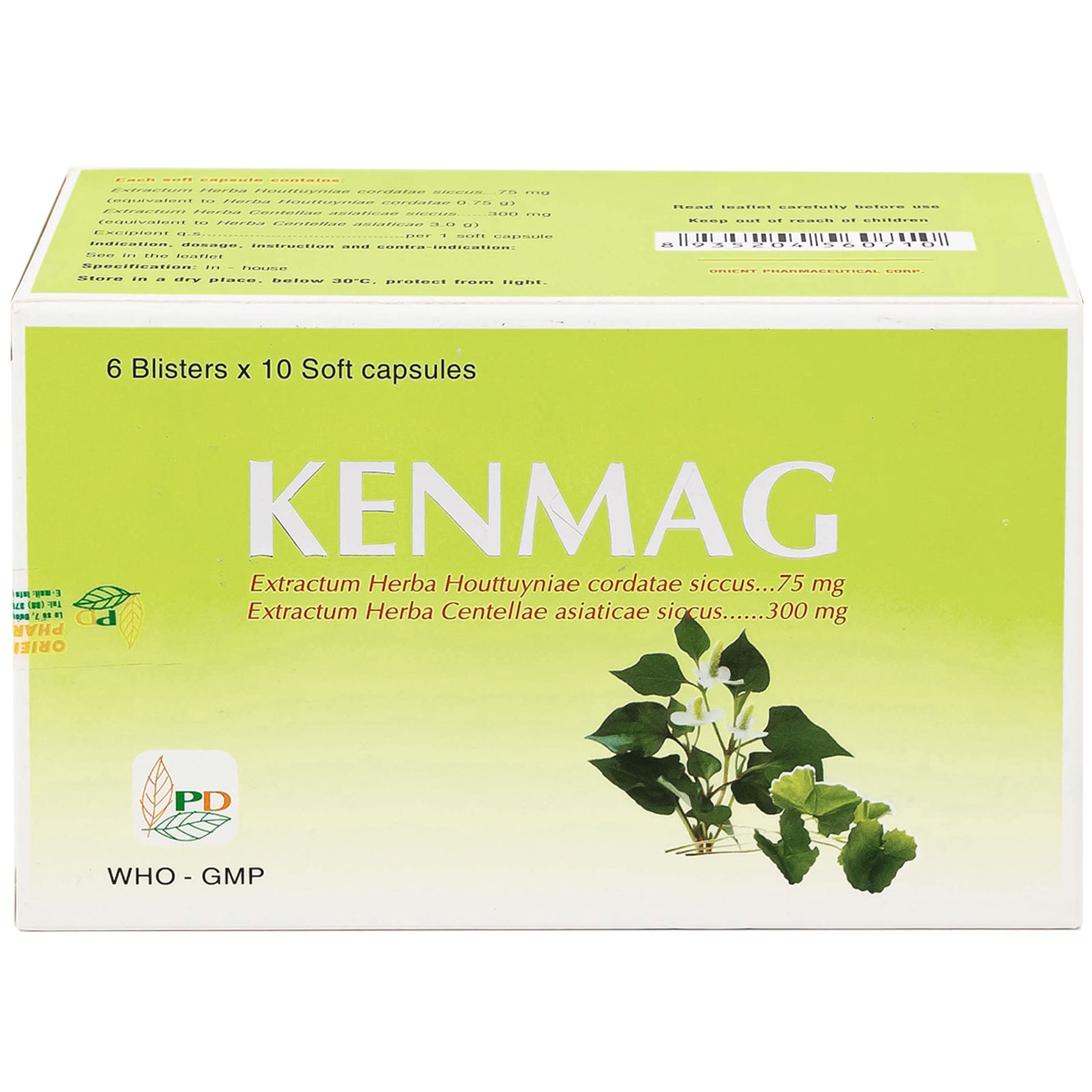 Thuốc Kenmag GMP phòng và hỗ trợ điều trị táo bón, giải nhiệt, thông tiểu (6 vỉ x 10 viên)