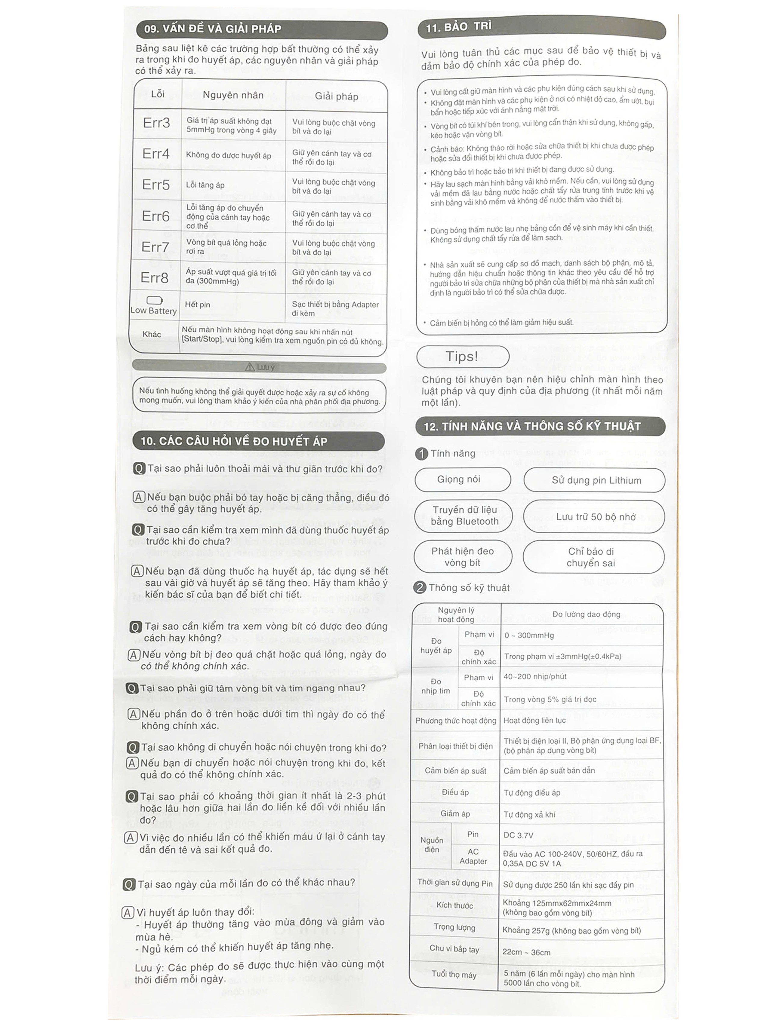 Máy đo huyết áp bắp tay cao cấp không dây Yuwell YE630CR hỗ trợ đo huyết áp, nhịp tim