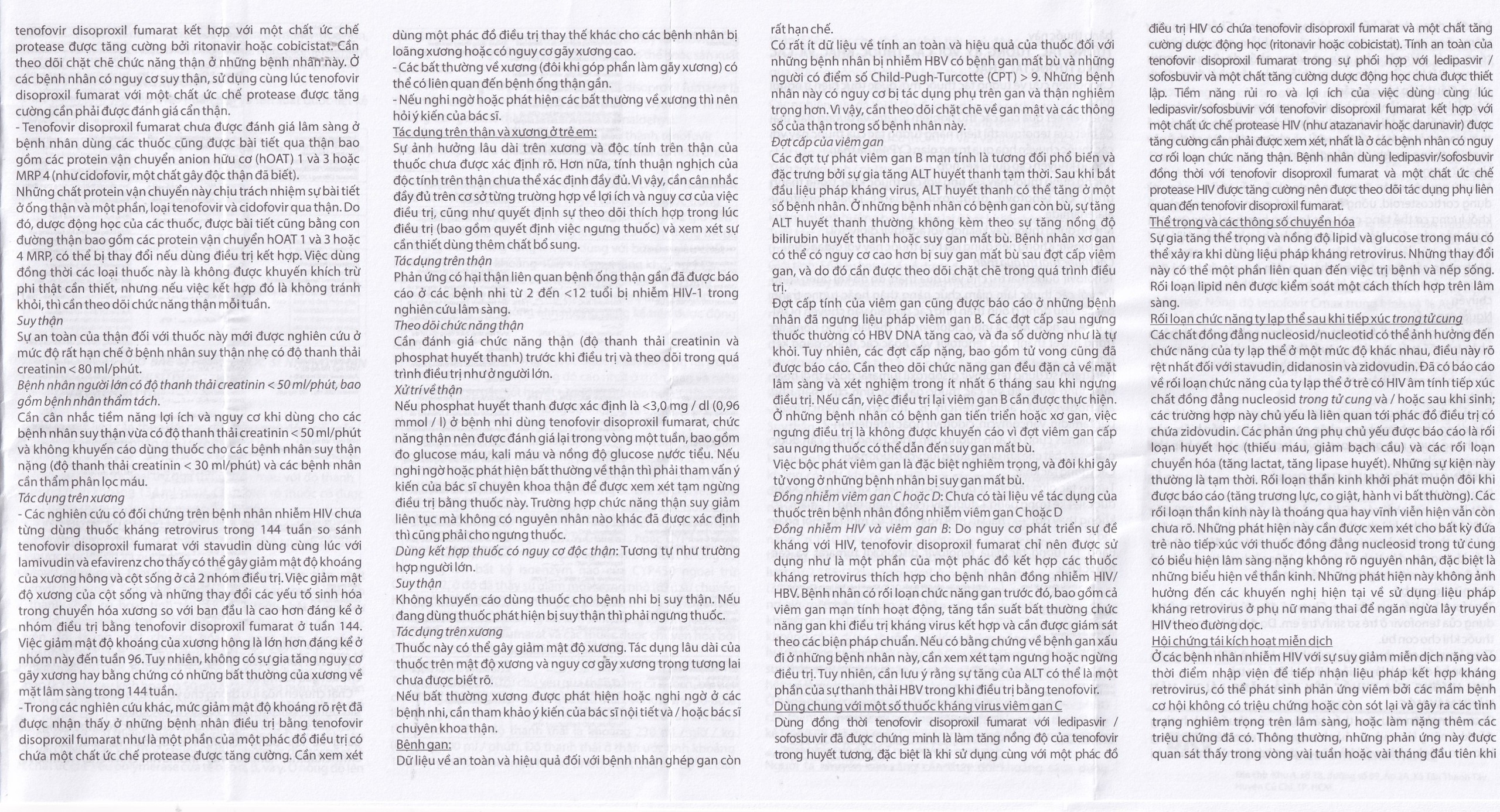 Thuốc Tenofovir-BVP điều trị và dự phòng kháng virus HIV, viêm gan B (3 vỉ x 10 viên)